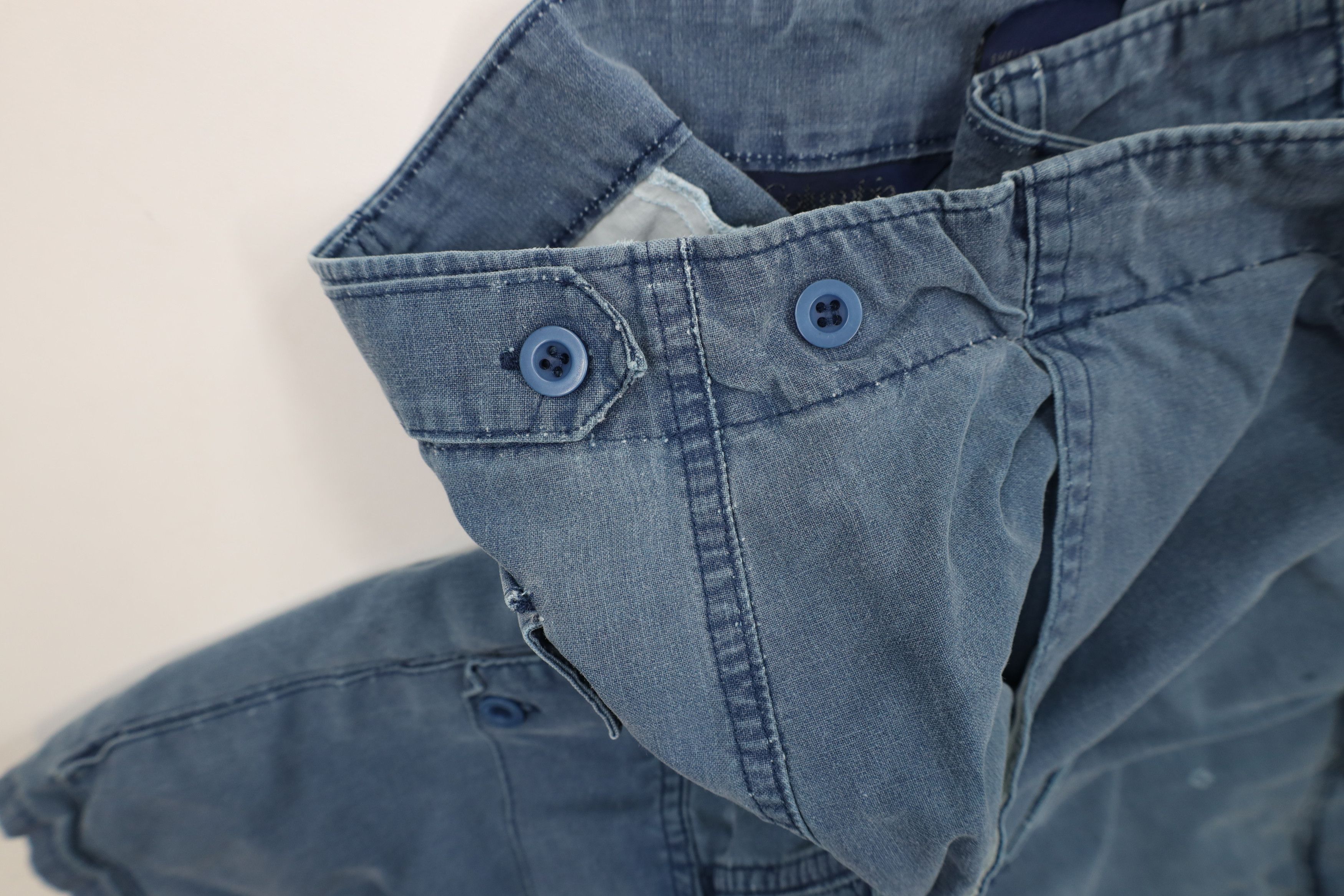 Columbia × Vintage Vintage 90s Columbia Stonewash Above Knee Cargo Shorts Blue Size US 38 / EU 54 - 8 Thumbnail