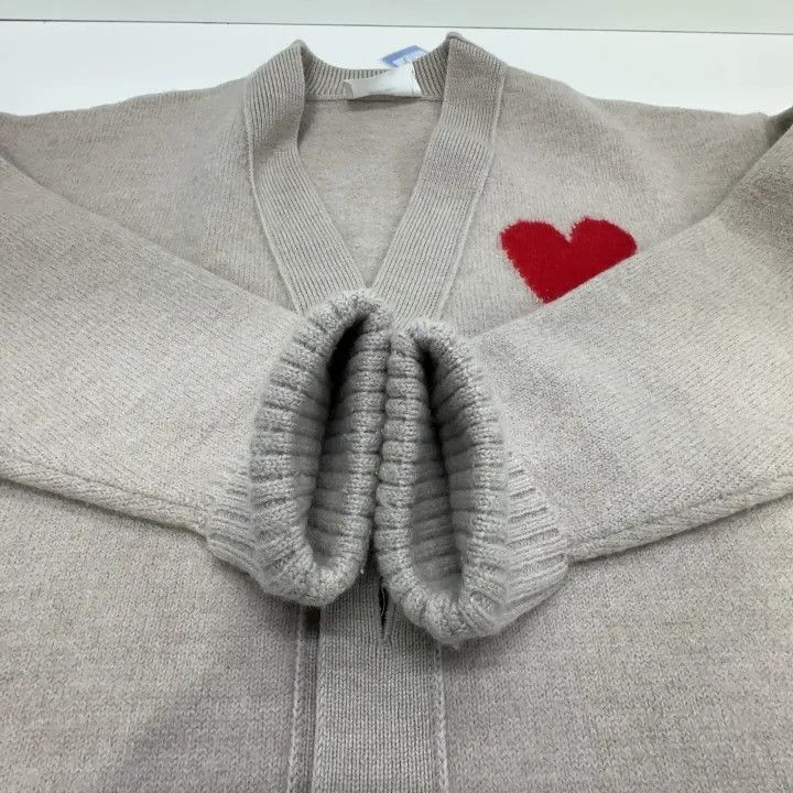AMI AMI Heart Design Oversized Knitted Cardigan -2507 Size US S / EU 44-46 / 1 - 6 Thumbnail