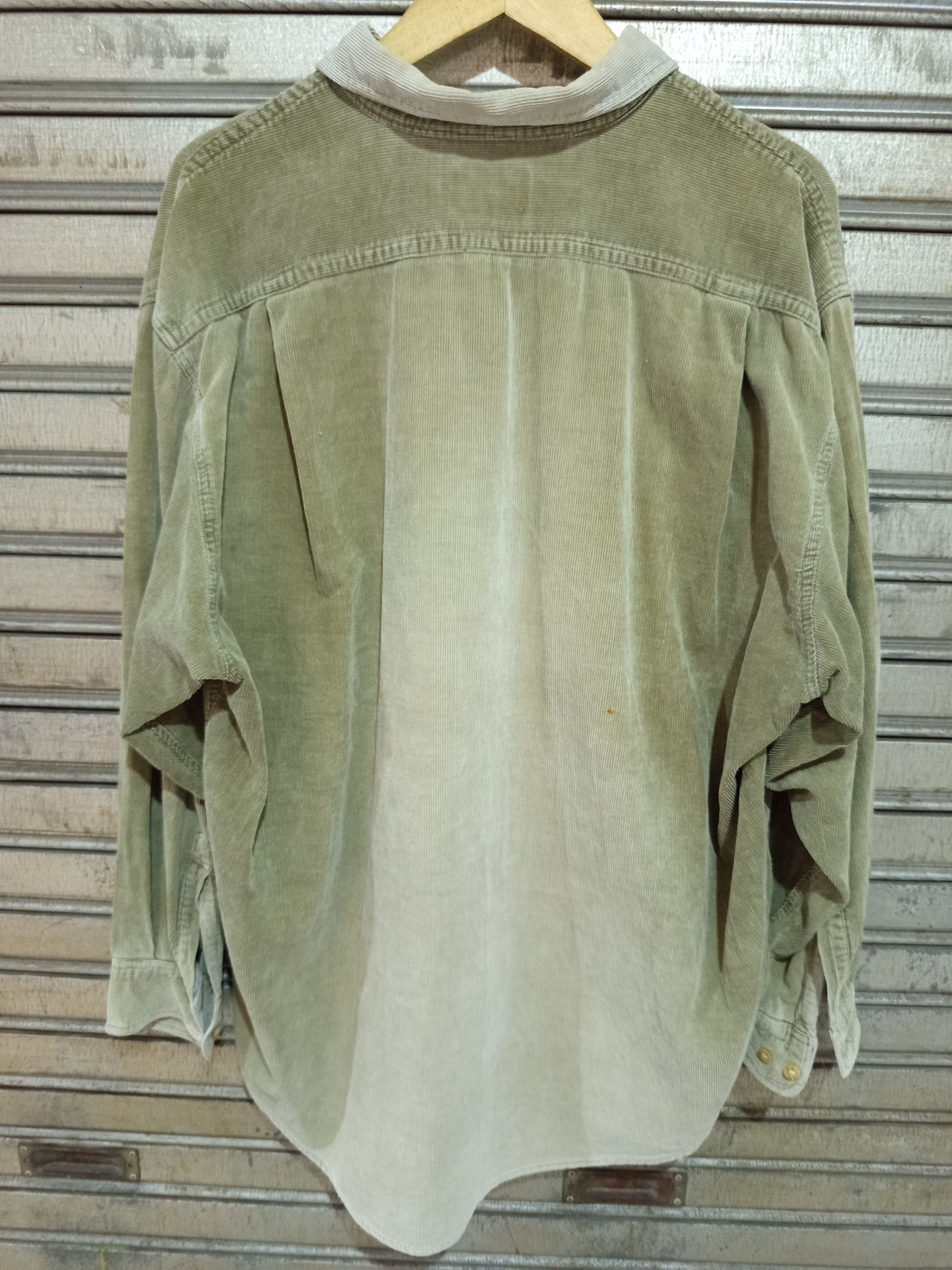 Spruce 1990s Spruce Corduroy Work Shirt Olive Green Size US L / EU 52-54 / 3 - 4 Thumbnail