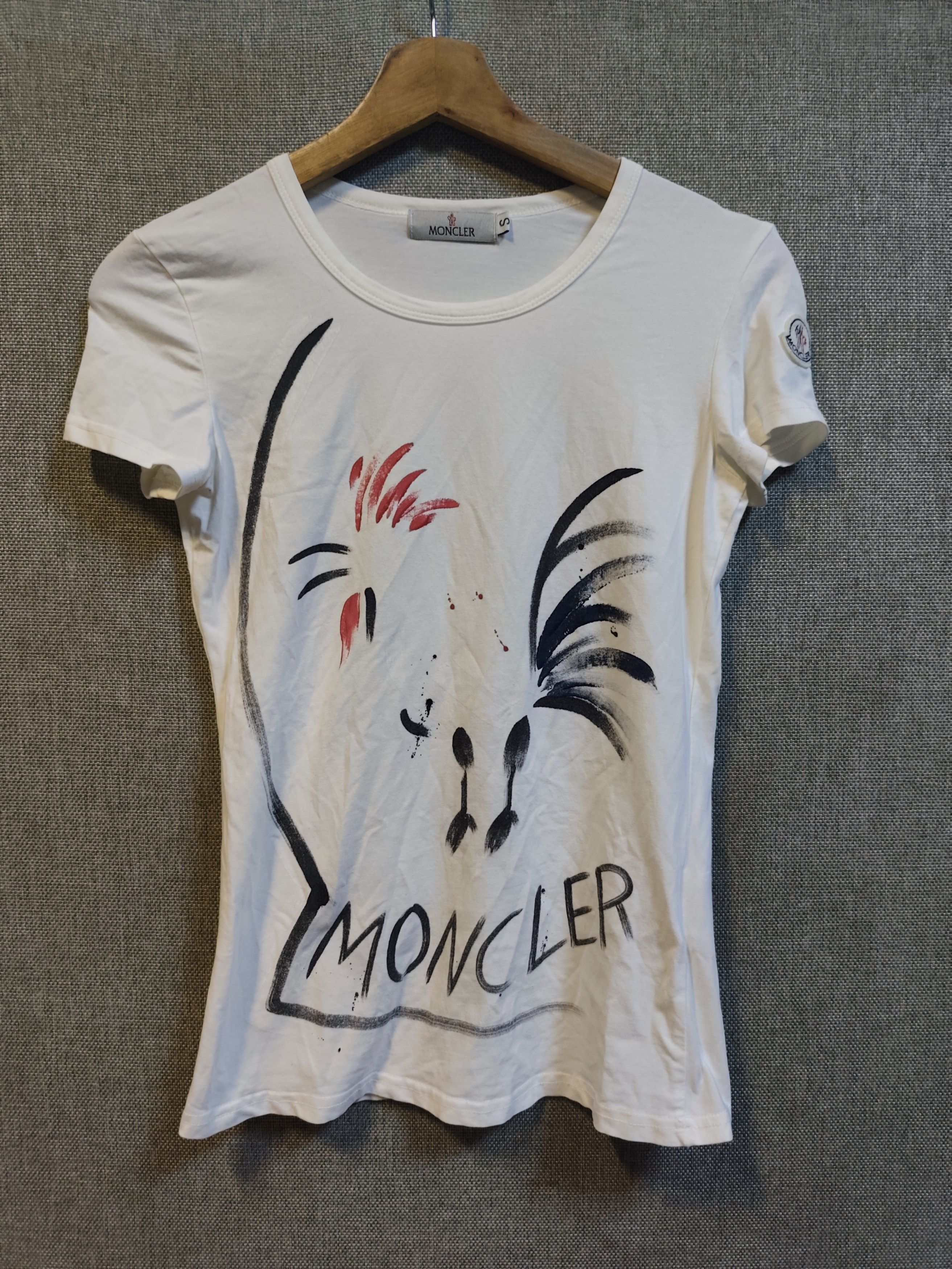 Moncler Moncler Brush Stroke Rooster Graphic T-Shirt Size XS / US 0-2 / IT 36-38 - 1 Thumbnail
