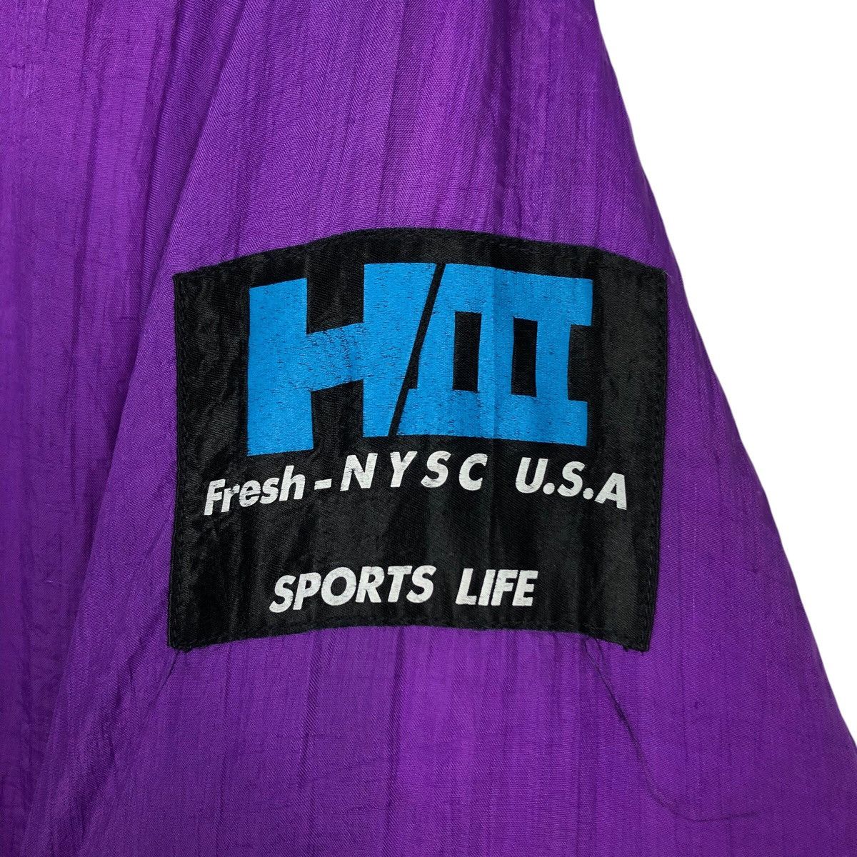 Japanese Brand 📌Vintage Bomber Jacket Rich Purple HIII Fresh Nysc Usa Size US L / EU 52-54 / 3 - 17 Thumbnail