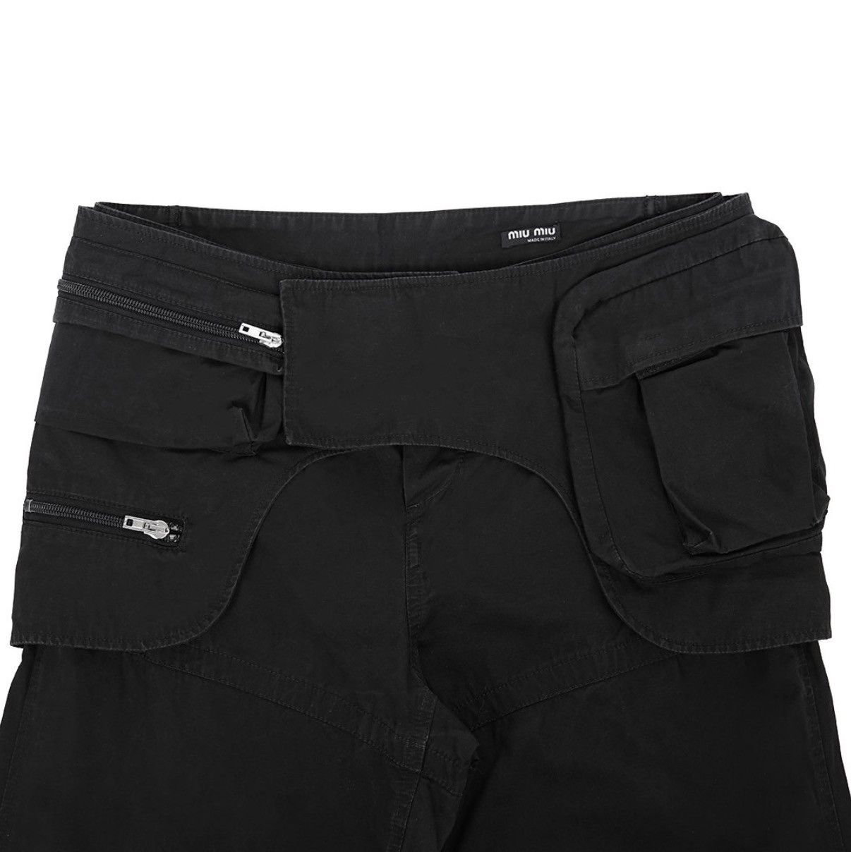 Miu Miu Miu Miu S/S2003 Multi Waist Pocket Pants Size 28" / US 6 / IT 42 - 6 Thumbnail