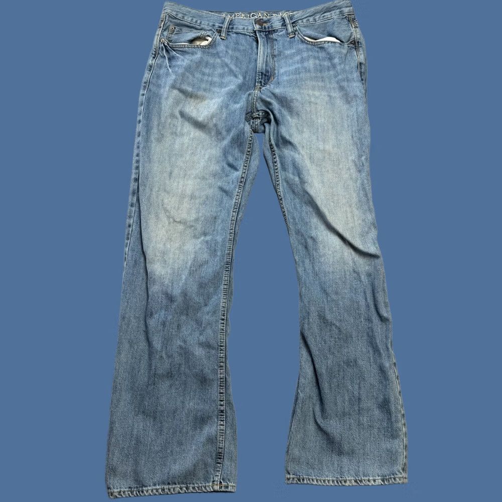 American Eagle Outfitters American Eagle Outfitters Jeans Mens 36x34 Relaxed Straight Faded Blue Denim Casual Chore Jeans Size US 36 / EU 52 - 1 Thumbnail