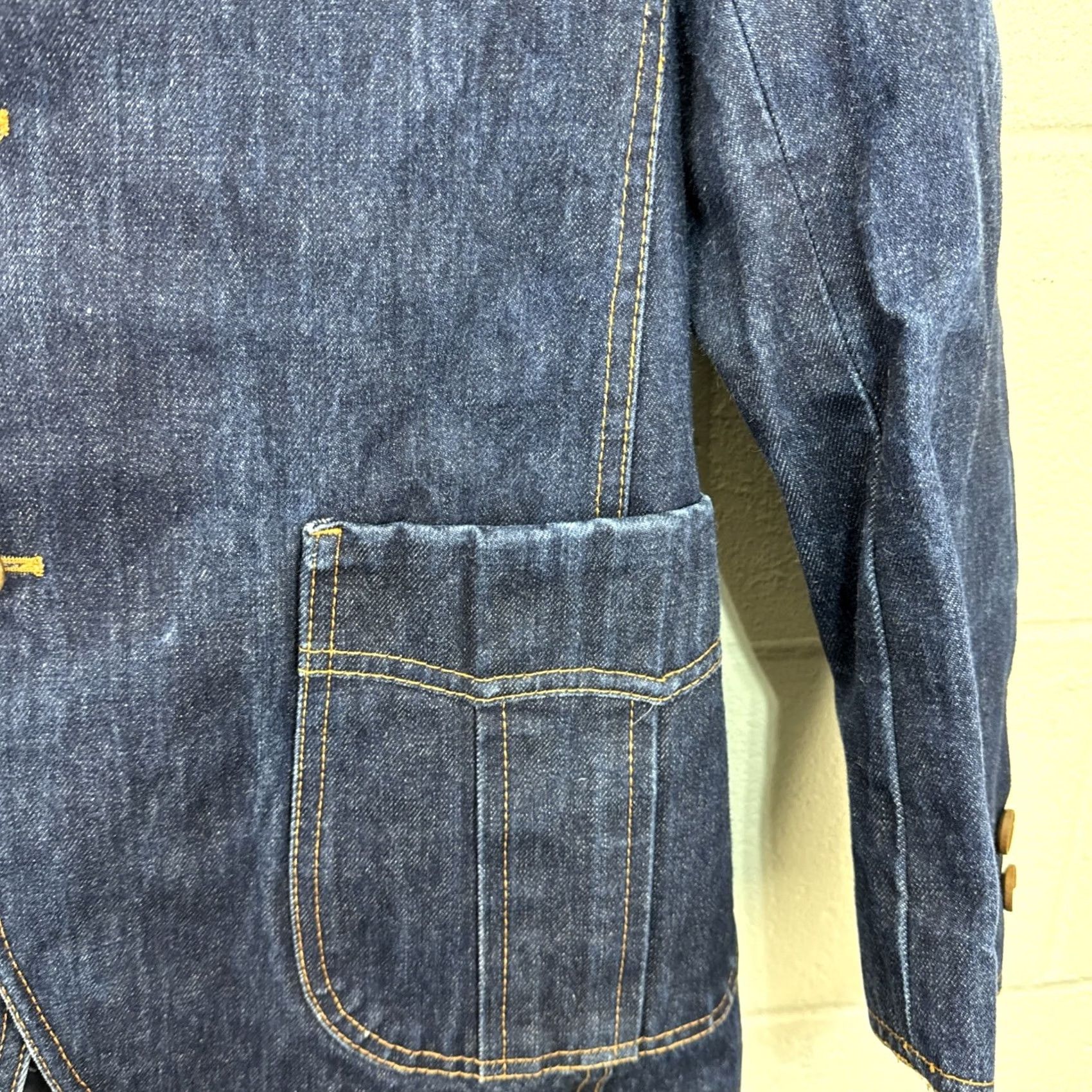 Vintage VINTAGE Southern Cotton Co Jacket Denim Blazer 38 L Two Button Pockets 67/41-836 Size XS / US 0-2 / IT 36-38 - 7 Thumbnail