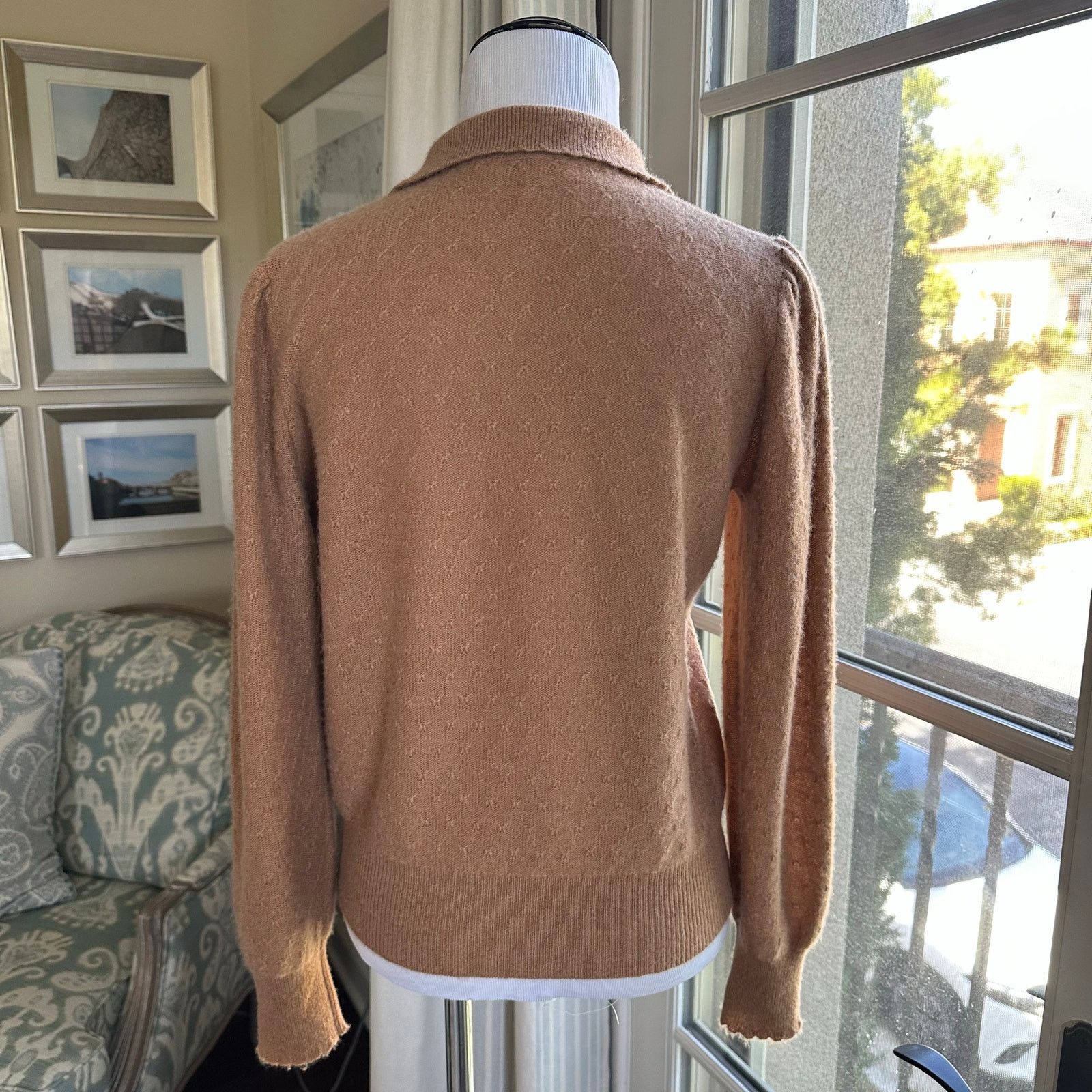 Frame Frame Cashmere Polo Sweater Camel Scallop Collar Size XS Size XS / US 0-2 / IT 36-38 - 4 Thumbnail
