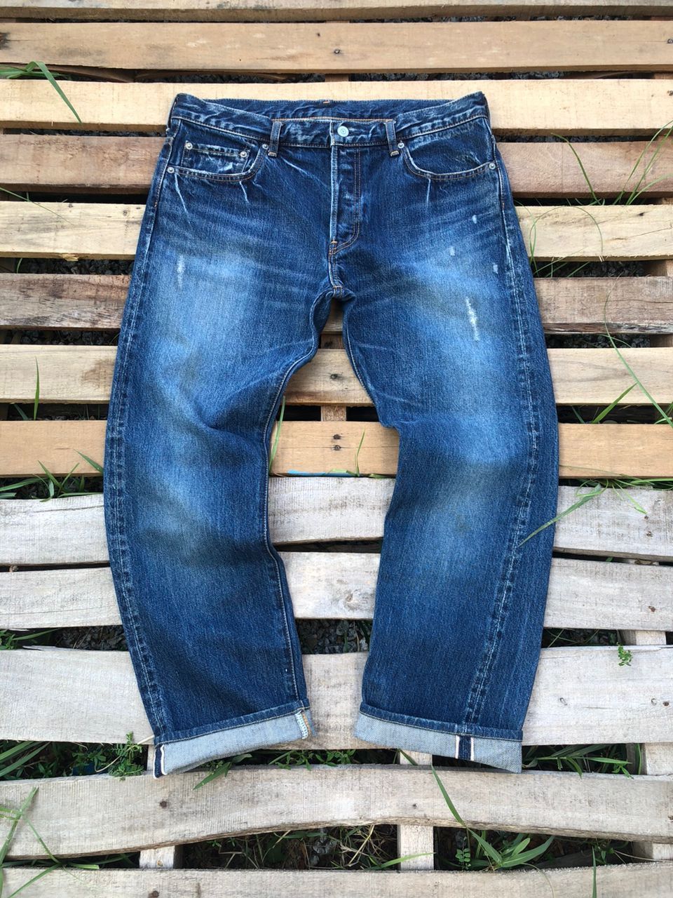 Ships Jet Blue Vintage Ships Jet Blue Selvedge Denim Jeans Size US 34 / EU 50 - 1 Thumbnail