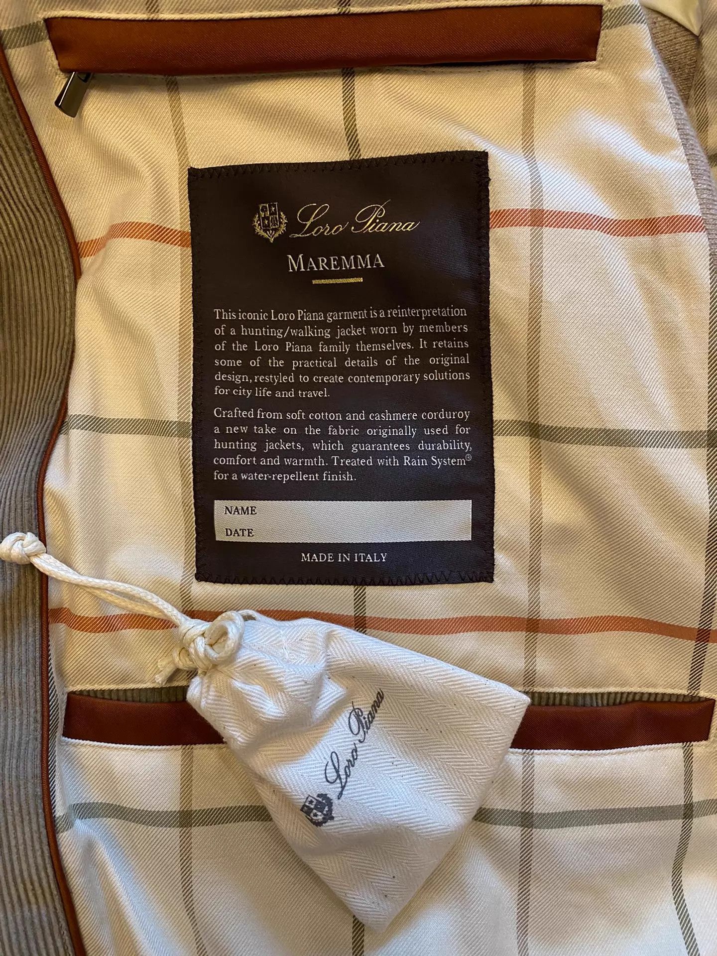 Loro Piana LoroPiana MAREMMA Cashmere Corduroy Waterproof Coat Size US M / EU 48-50 / 2 - 5 Thumbnail