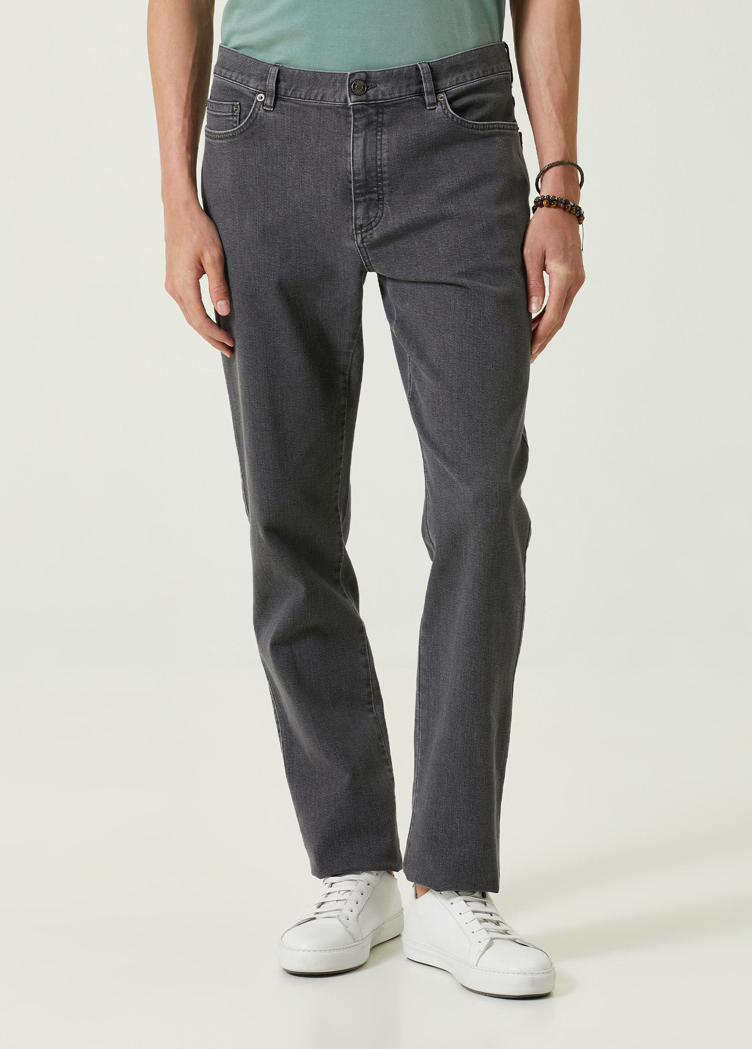 Ermenegildo Zegna ZEGNA 2025 Collection gray straight leg jeans Size 35 Size US 35 - 1 Thumbnail