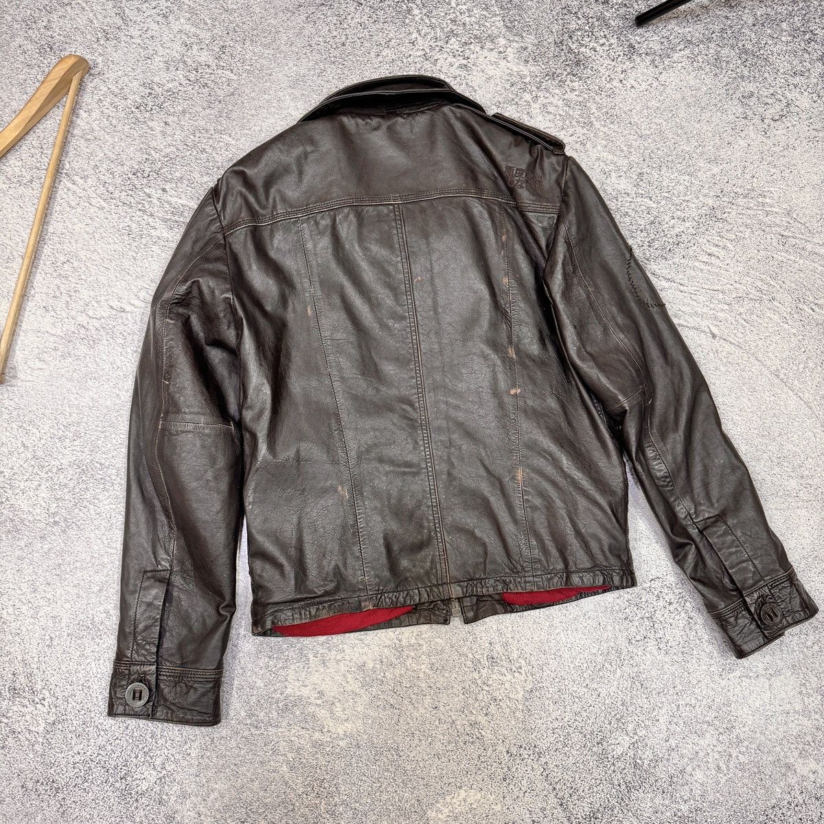 Superdry Superdry Brad Leather Jacket Dark Brown L size Size US L / EU 52-54 / 3 - 9 Thumbnail