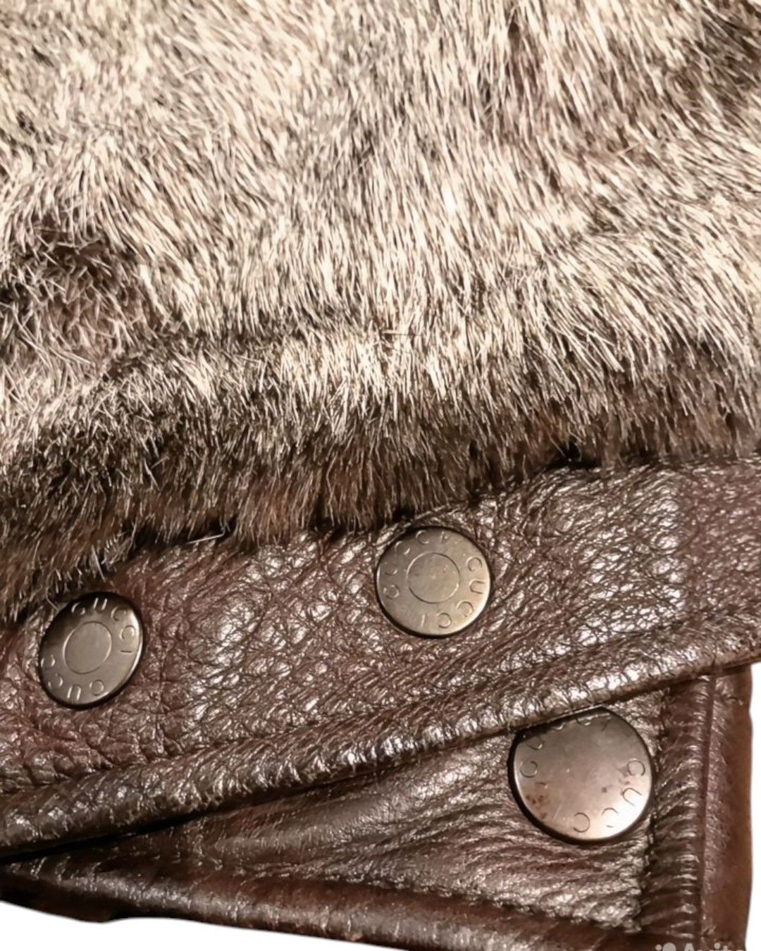 Gucci TOM FORD ERA REX RABBIT LINED LEATHER BIKER BOMBER JACKET Size US L / EU 52-54 / 3 - 9 Thumbnail