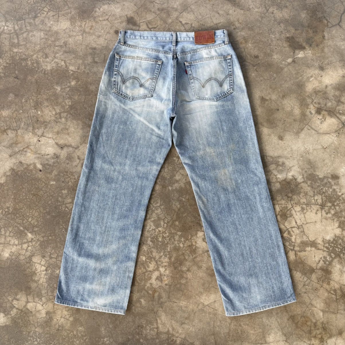 Edwin W33x27.5 Vintage Edwin Faded Ripped Denim Jean Pants Size US 33 - 9 Thumbnail