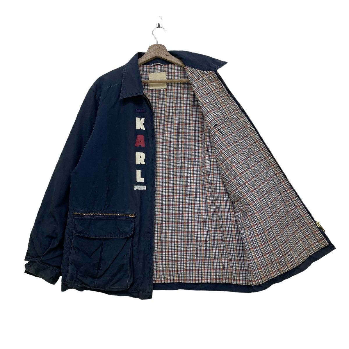 Japanese Brand × Karl Helmut Karl Helmut Spell Out Giant Dual Pocket Jacket Size US M / EU 48-50 / 2 - 3 Thumbnail