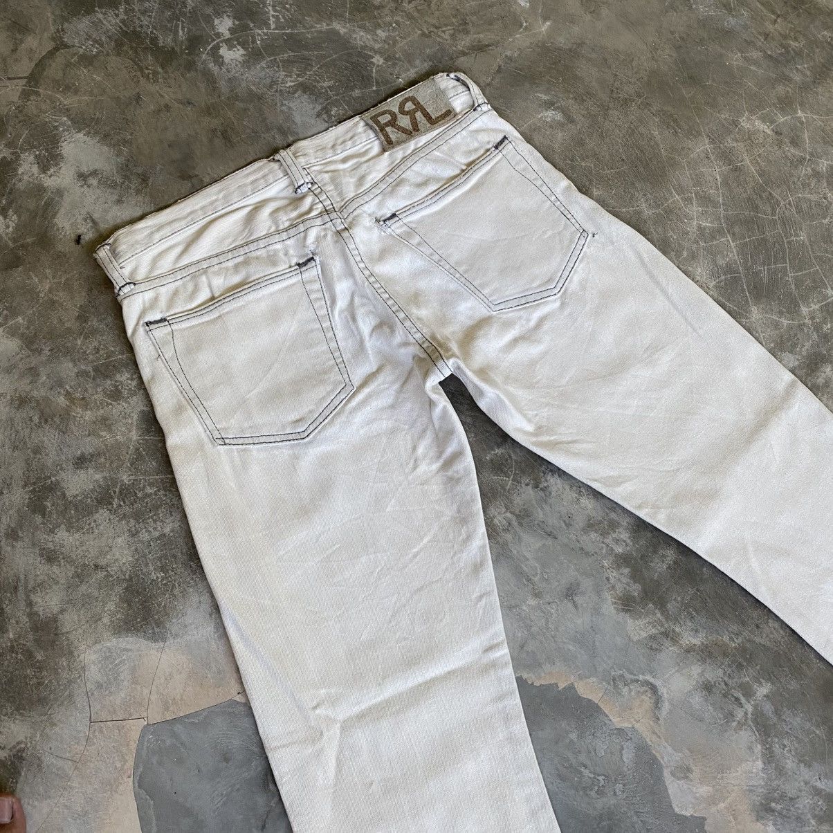 RRL Ralph Lauren Vintage Double RRL Ralph Lauren White Skinny Denim Pants Size US 30 / EU 46 - 9 Thumbnail
