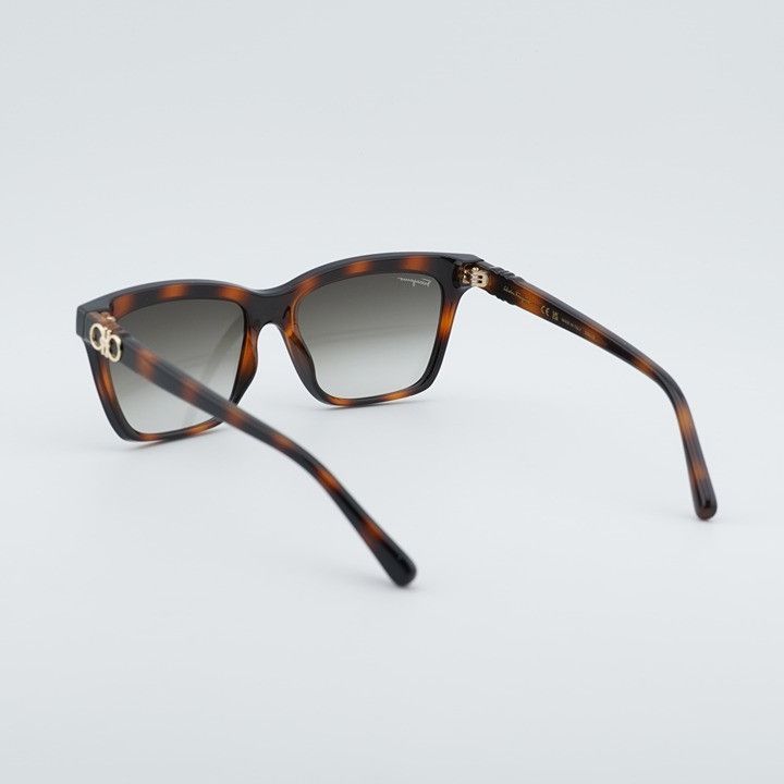 Salvatore Ferragamo Salvatore Ferragamo SF1027S 214 Sunglasses Havana Square Size ONE SIZE - 4 Thumbnail