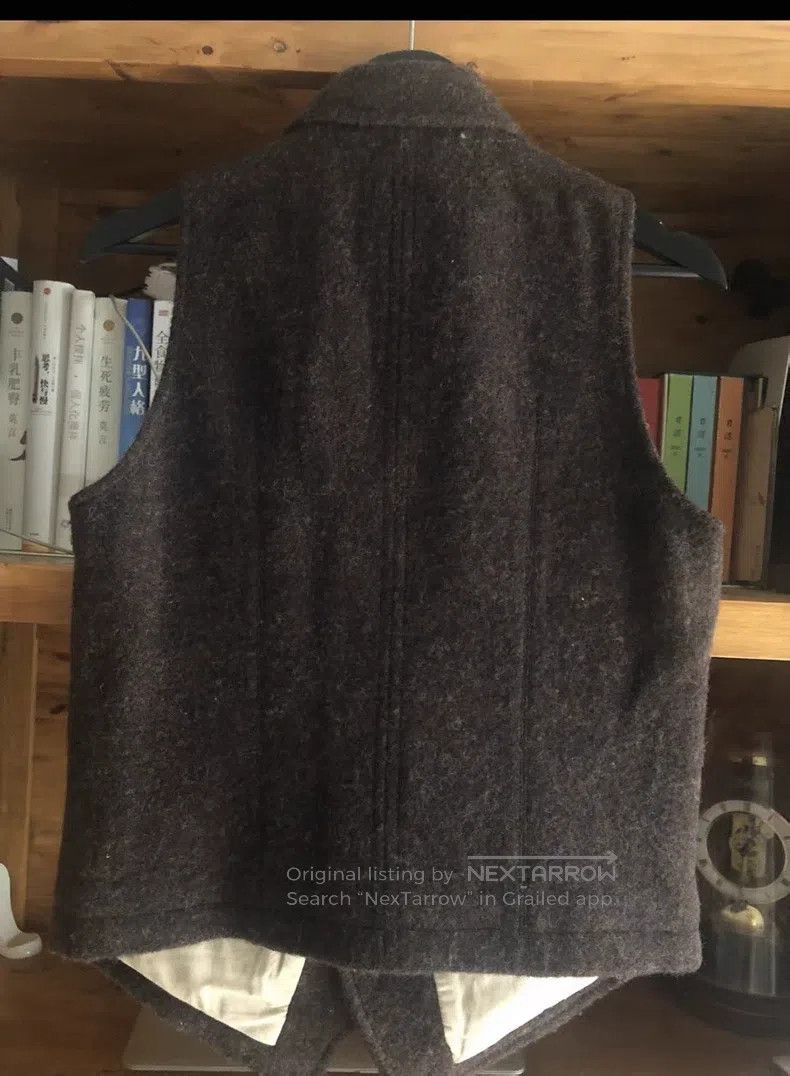 Nigel Cabourn Nigel Cabourn Herringbone Waistcoat, Dark Brown Size US S / EU 44-46 / 1 - 6 Thumbnail