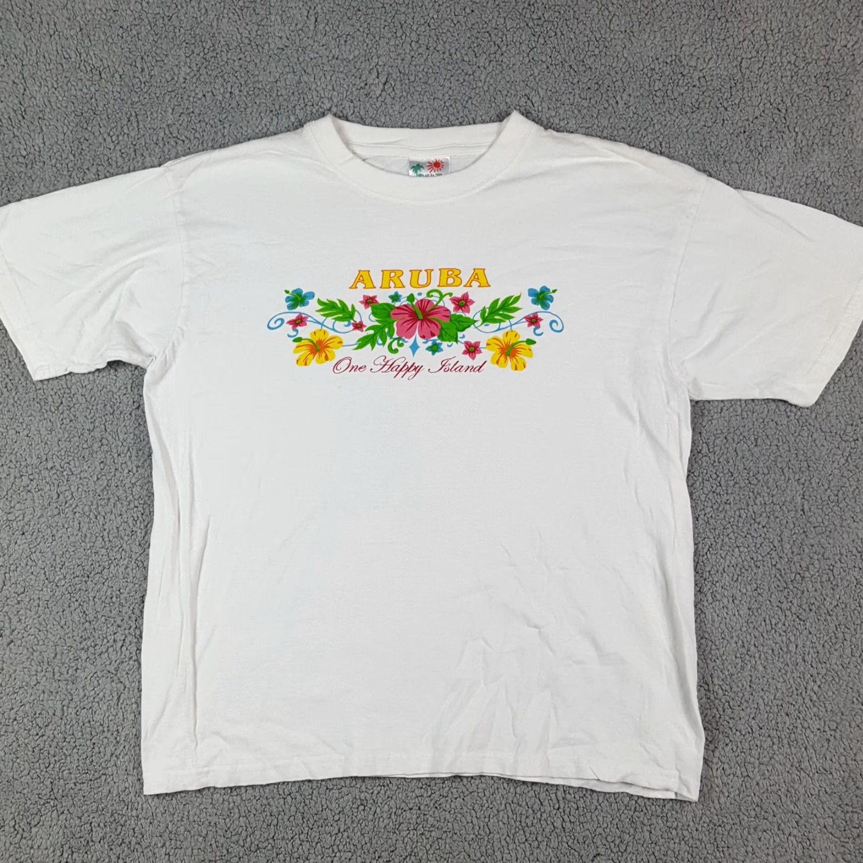 Etro VINTAGE Aruba Tees Men's T-Shirt XL White Retro 90s Beach Floral Island Tropical Outdoor Size US XL / EU 56 / 4 - 2 Thumbnail