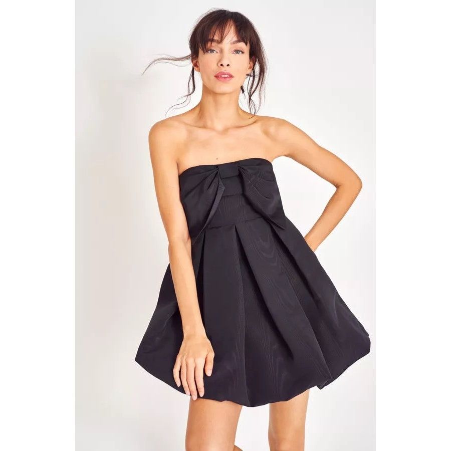 LoveShackFancy LoveShackFancy Kerrigan Bow Top Strapless Minidress black 12 Size XL / US 12-14 / IT 48-50 - 9 Thumbnail