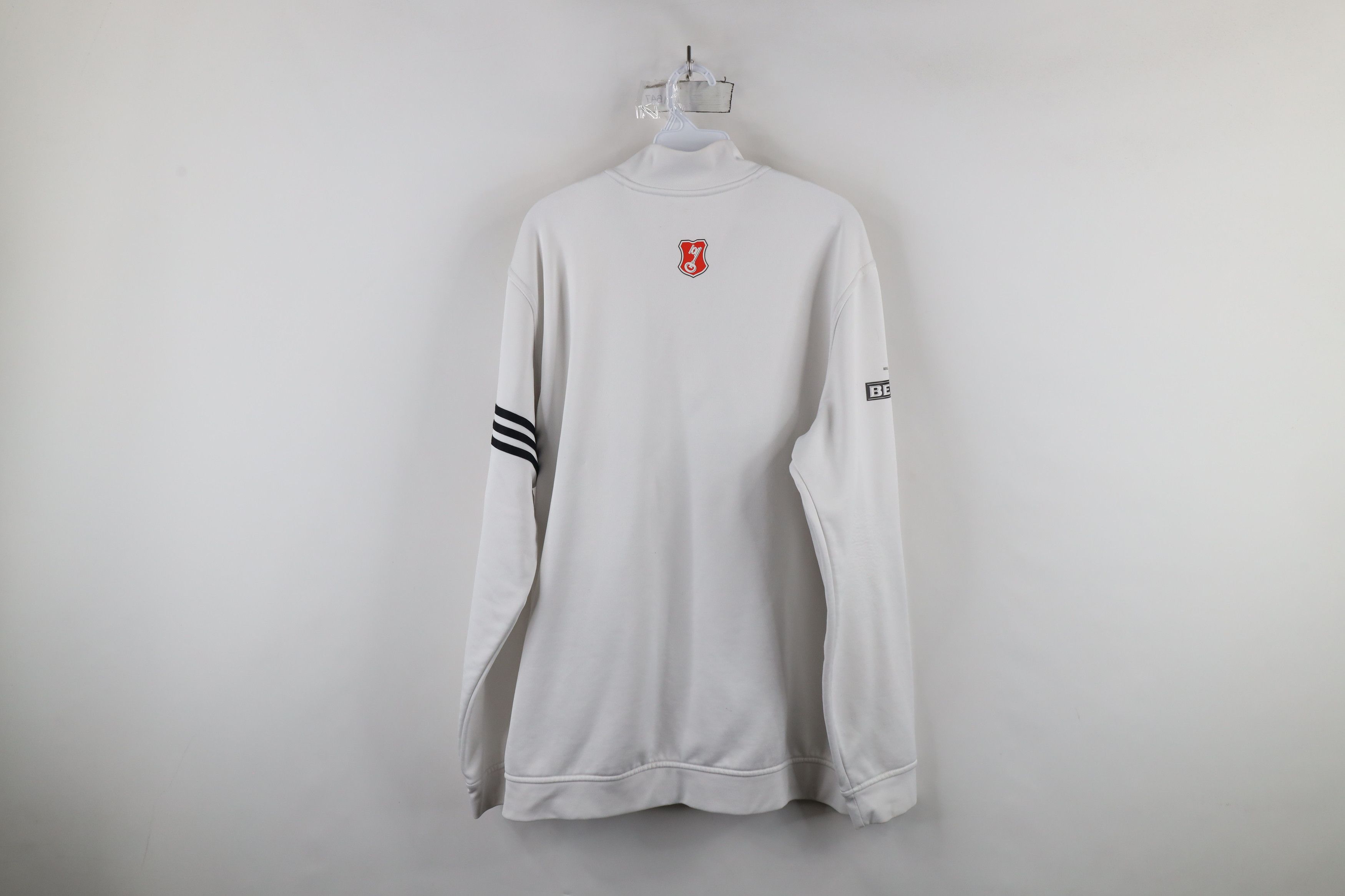 Adidas × Vintage Adidas Beck's Brewery Half Zip Pullover Jacket Top White Size US XL / EU 56 / 4 - 12 Thumbnail