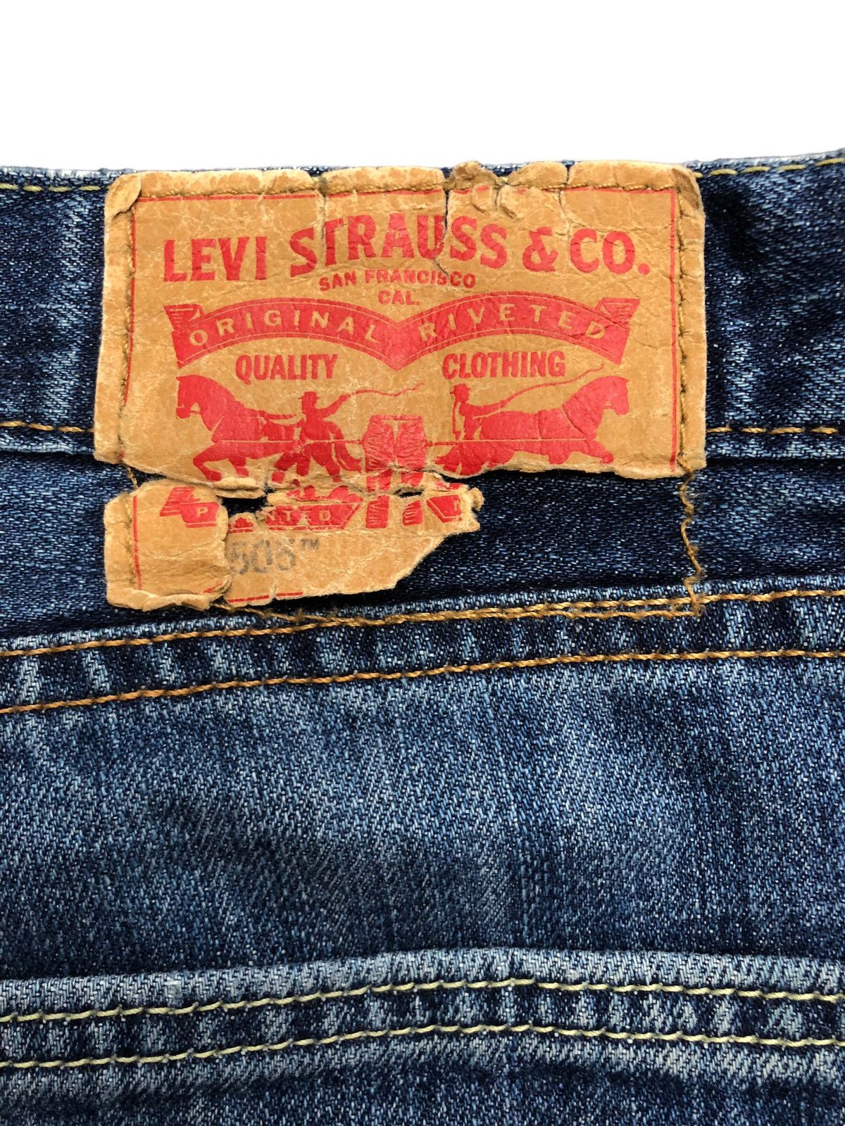 Levi's 💸LASTDROP💸 Vintage Levi's 505 Distressed Denim Jeans Size US 36 / EU 52 - 16 Thumbnail