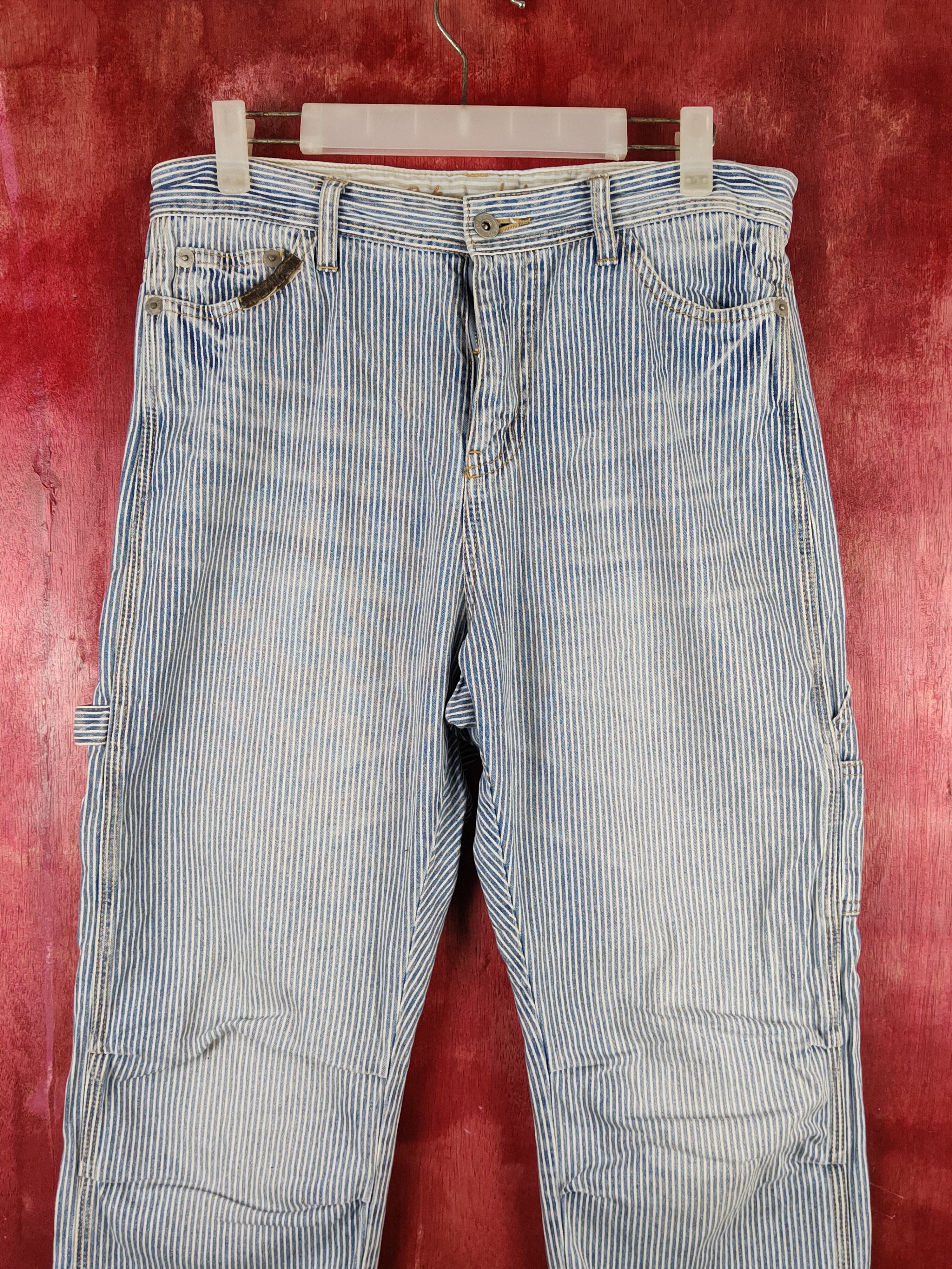 Japanese Brand As know as stripe Blue Faded Distressed Ripped Jeans #S2223 Size US 31 - 2 Thumbnail