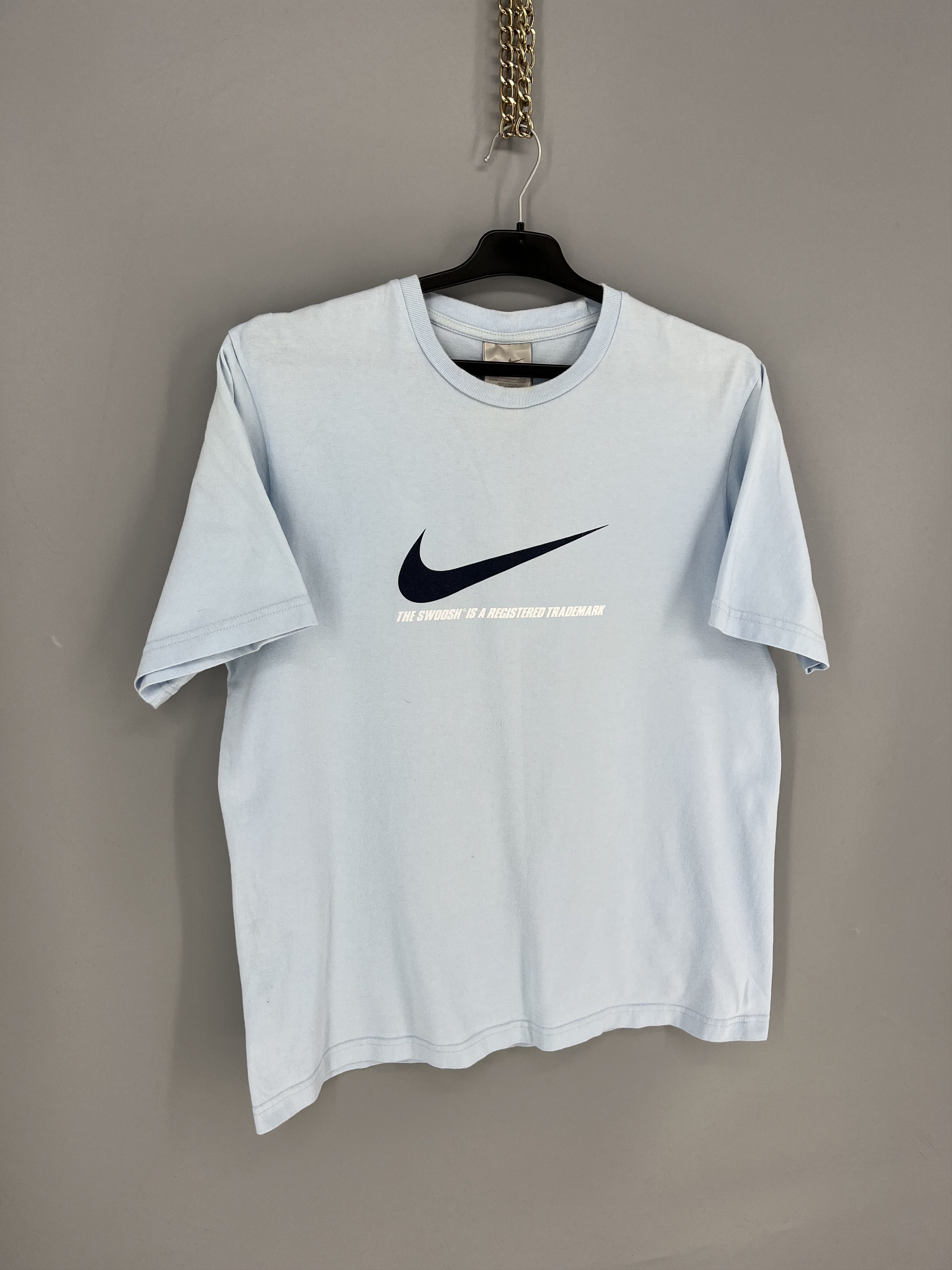 Nike NIKE T-Shirt White Big Blue Logo Size L Original Sportswear Size US L / EU 52-54 / 3 - 2 Thumbnail
