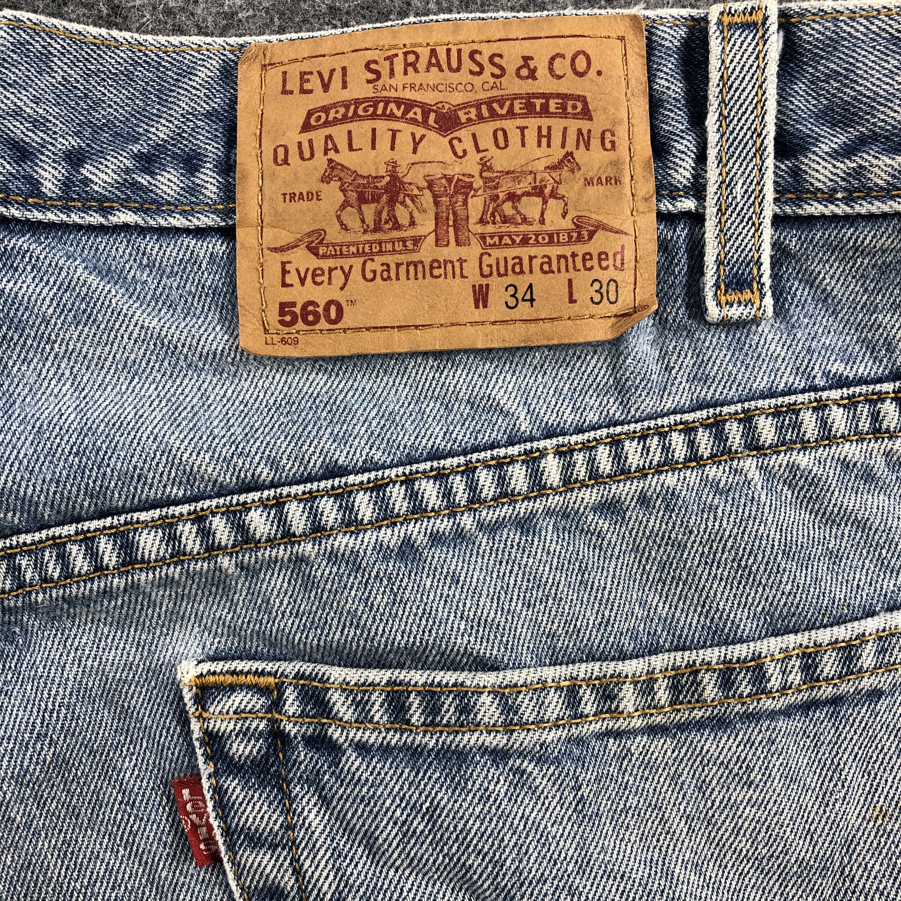 Levi's Vintage Levis 560 Jeans Light Wash Denim KJ546 Size US 32 / EU 48 - 5 Thumbnail