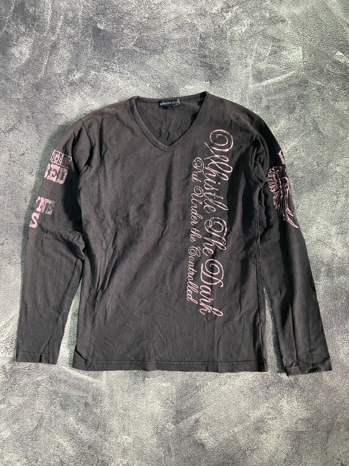 If Six Was Nine × Japanese Brand × Le Grande Bleu (L.G.B.) Defective Struct Wings Poem Longsleeve Size US M / EU 48-50 / 2 - 1 Thumbnail