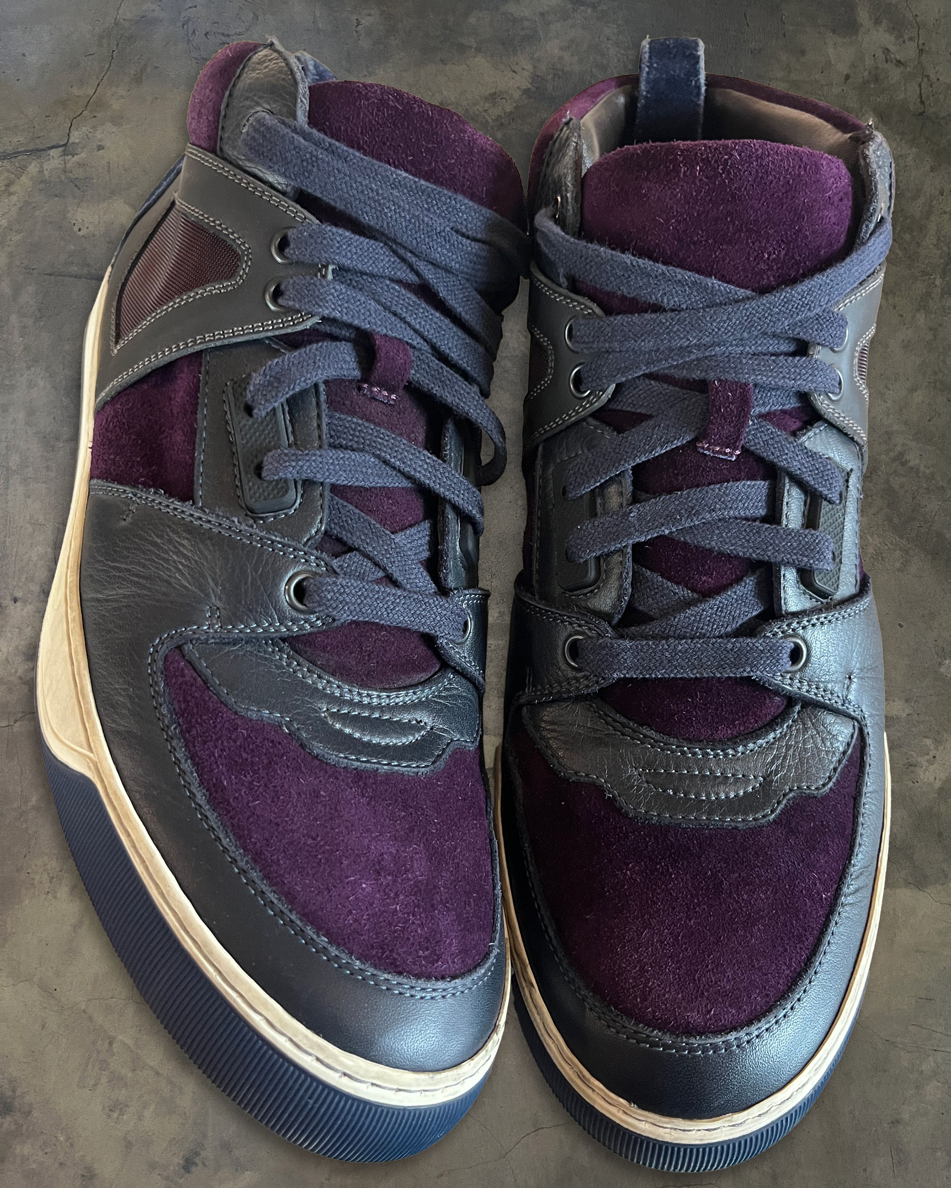 Lanvin LANVIN PURPLE MID TOP SUEDE SNEAKER Size US 10 / EU 43 - 1 Thumbnail