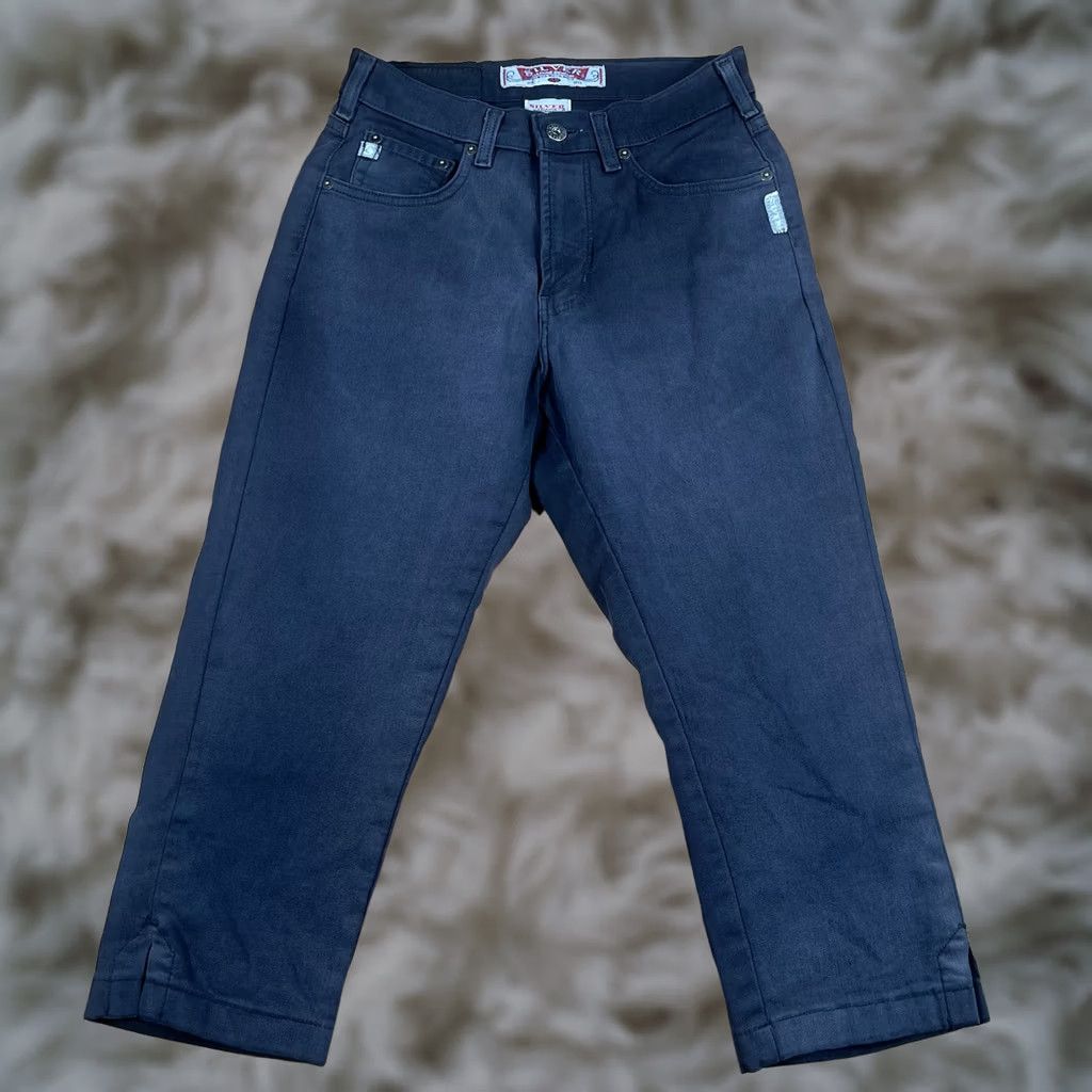 Silver Jeans Co. Silver Jeans Capri Womens 24 Waist Black Stretch Crop Denim Cotton Spandex Jeans Size 42" / US 20 - 1 Thumbnail