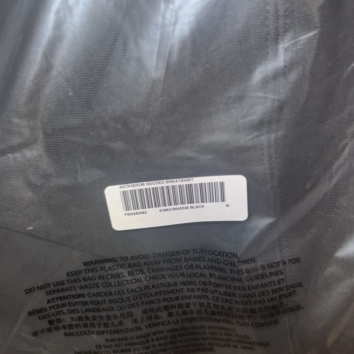 Supreme Supreme Antihero IBCA Hooded Sweatshirt Black Size: M Size US M / EU 48-50 / 2 - 6 Thumbnail