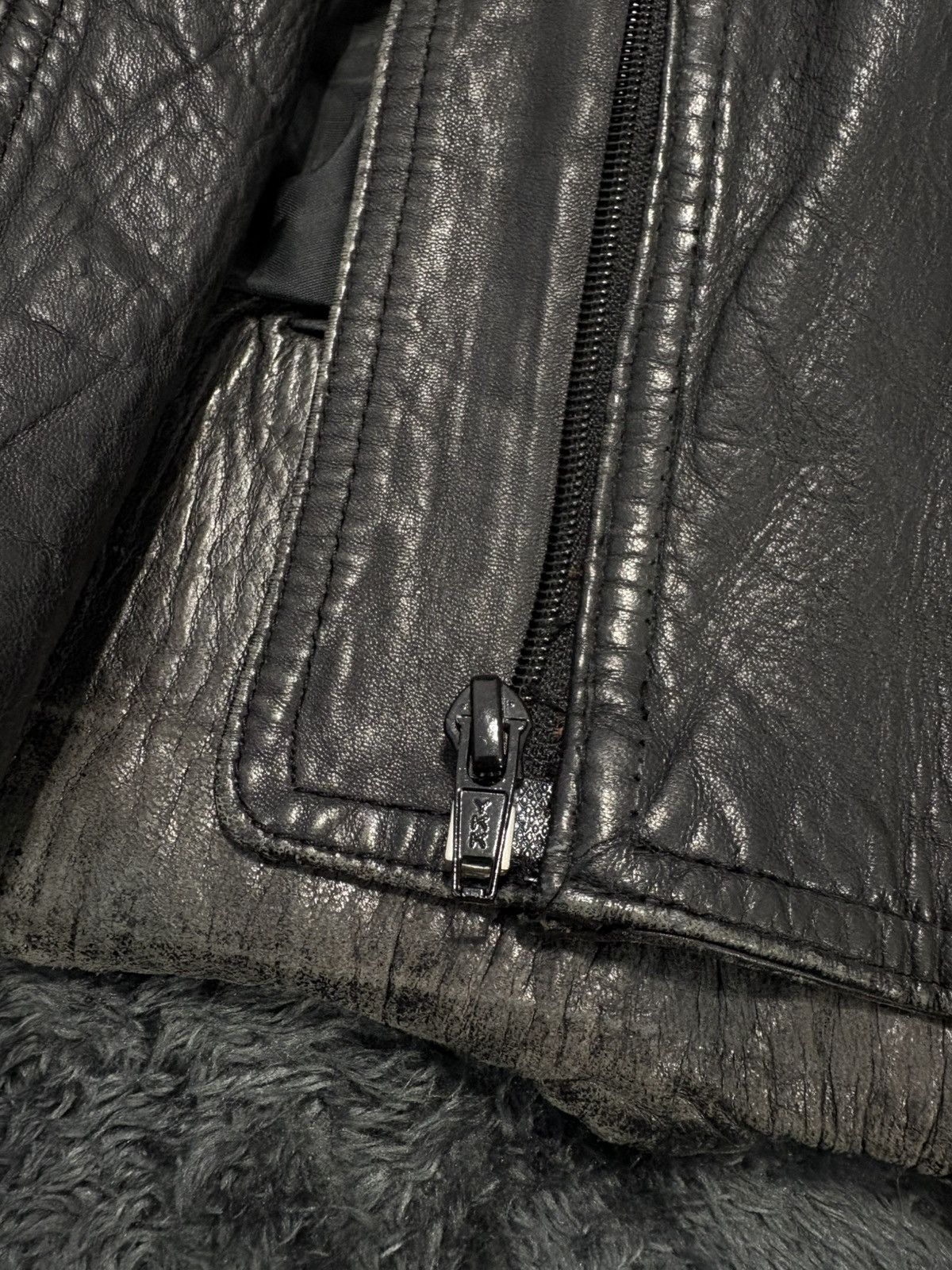 Vintage Cropped Leather Jacket