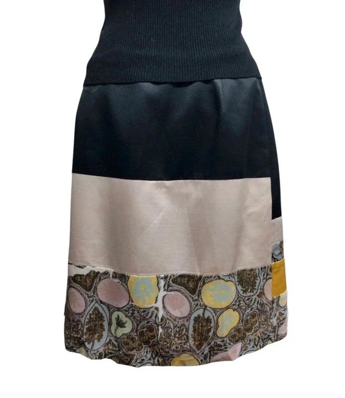 Christian Lacroix Vintage ChristianLacroix Patchwork Silk Skirt 90 Art Couture Size 30" / US 8 / IT 44 - 6 Thumbnail