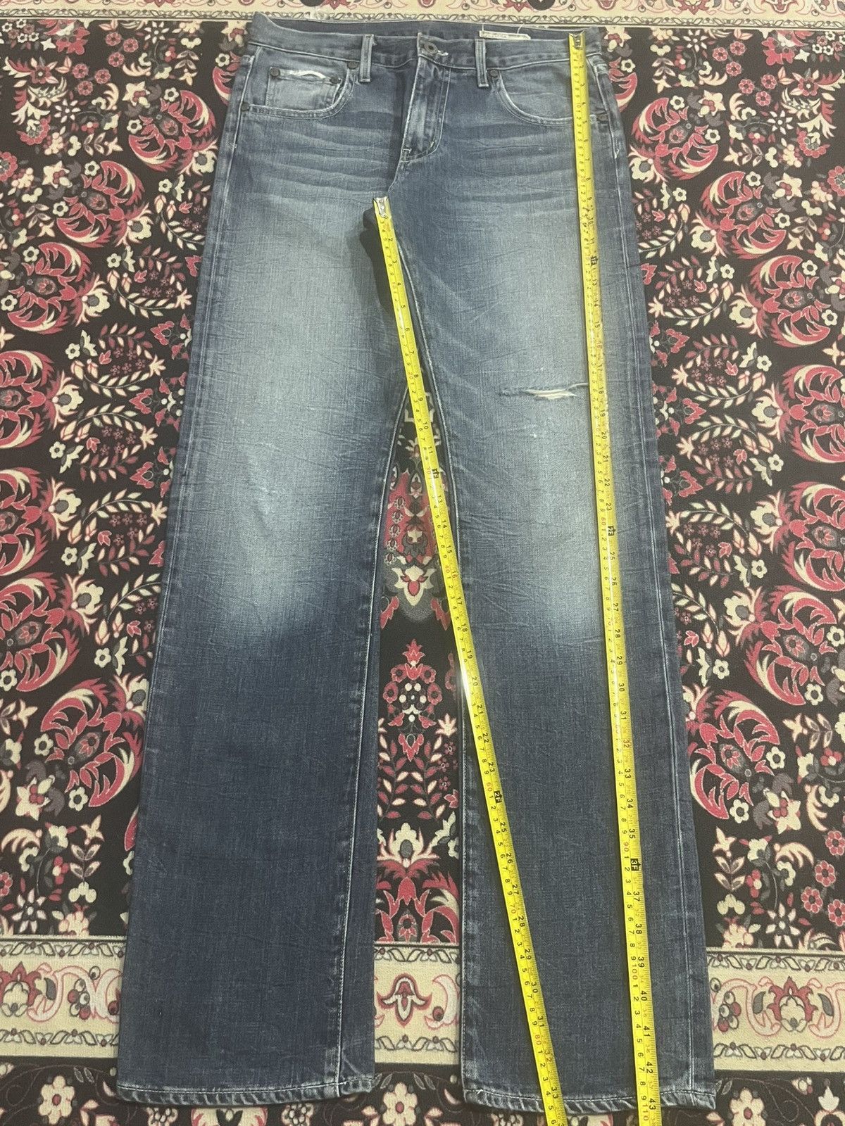 Chip & Pepper Vintage Chip & Pepper Blue Faded Whisker Rip Straight Jeans Size US 29 - 10 Thumbnail