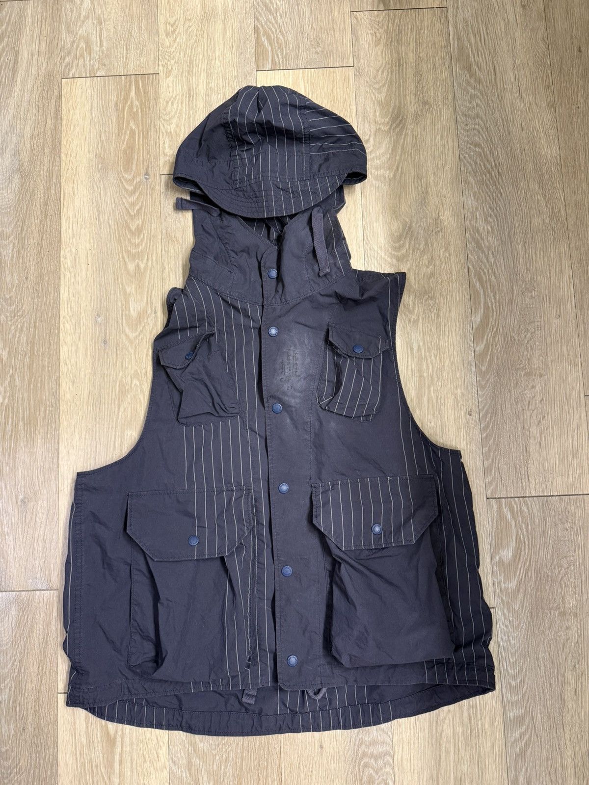 Engineered Garments Pinstriped Field Vest
