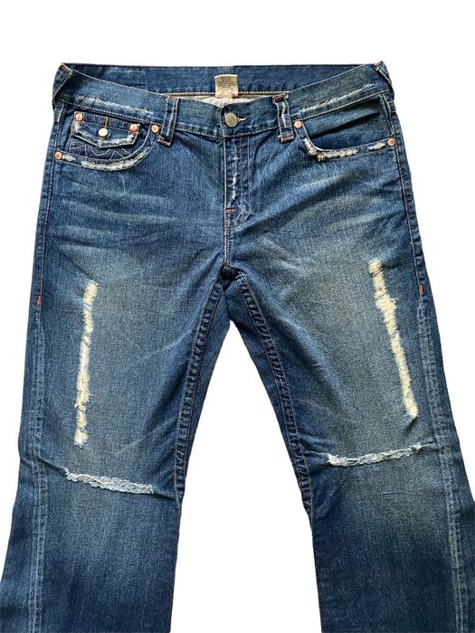 True Religion TRUE RELIGION FLARED DISTRESSED TWISTED FLARED DENIM ...