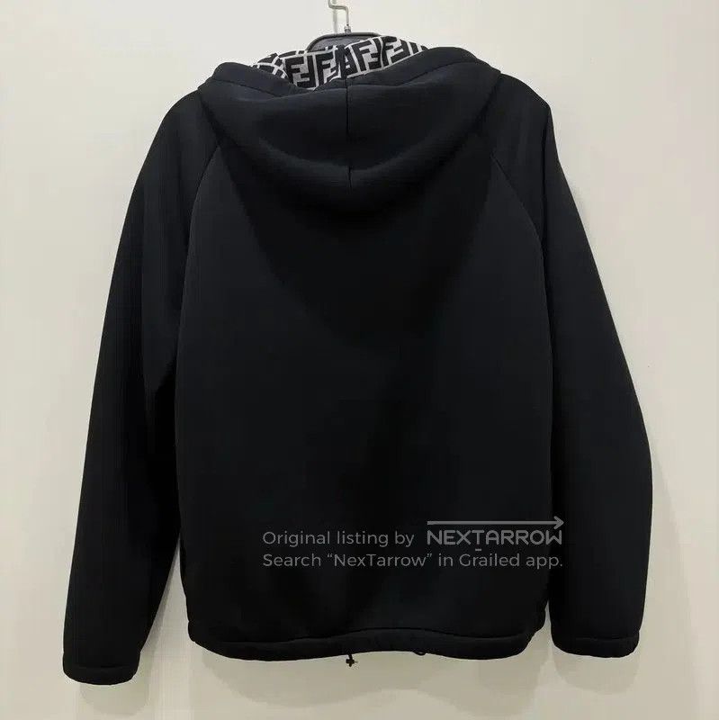 Fendi Fendi Black Nylon Men's Jacket with Logo Hood . Size US L / EU 52-54 / 3 - 2 Thumbnail