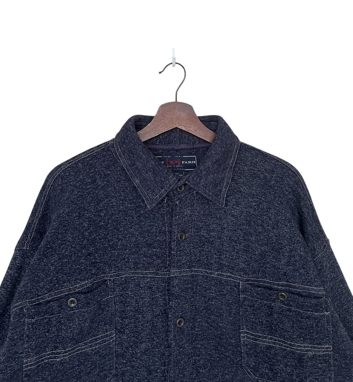 Phat Farm × Vintage Vintage Brand Phat Farm Wool Shirt 2000s Size US XL / EU 56 / 4 - 3 Thumbnail