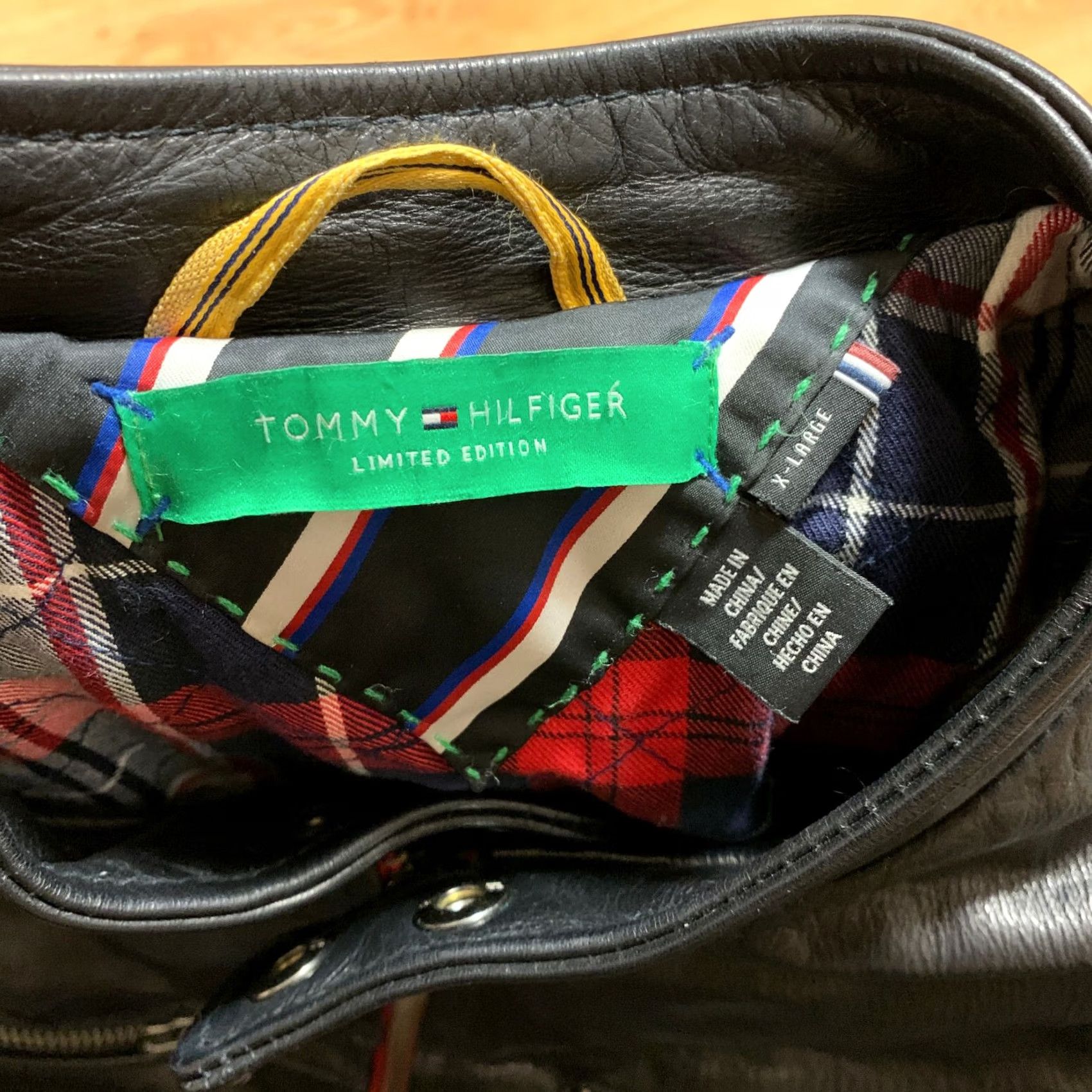 Tommy Hilfiger VINTAGE Tommy Hilfiger Leather Biker Jacket Limited Edition Men's XL Size US XL / EU 56 / 4 - 6 Thumbnail