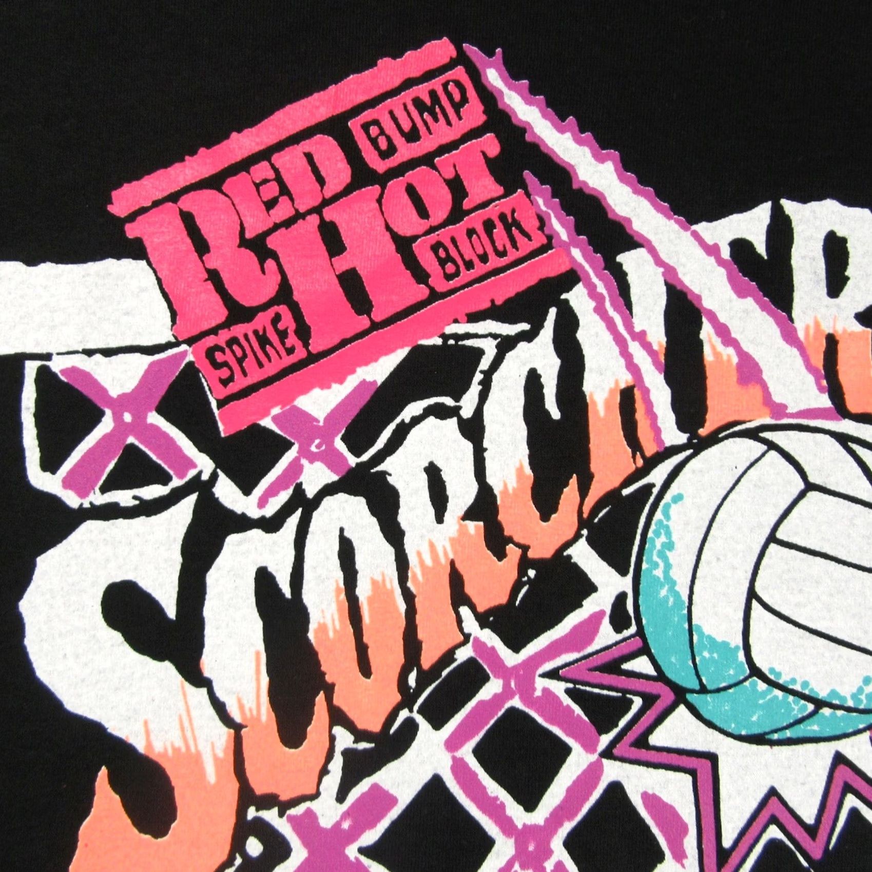 Vintage VINTAGE RED HOT SCORCHER BEACH VOLLEYBALL Shirt XXS 80s 90s Mens Size US XS / EU 42 / 0 - 6 Thumbnail