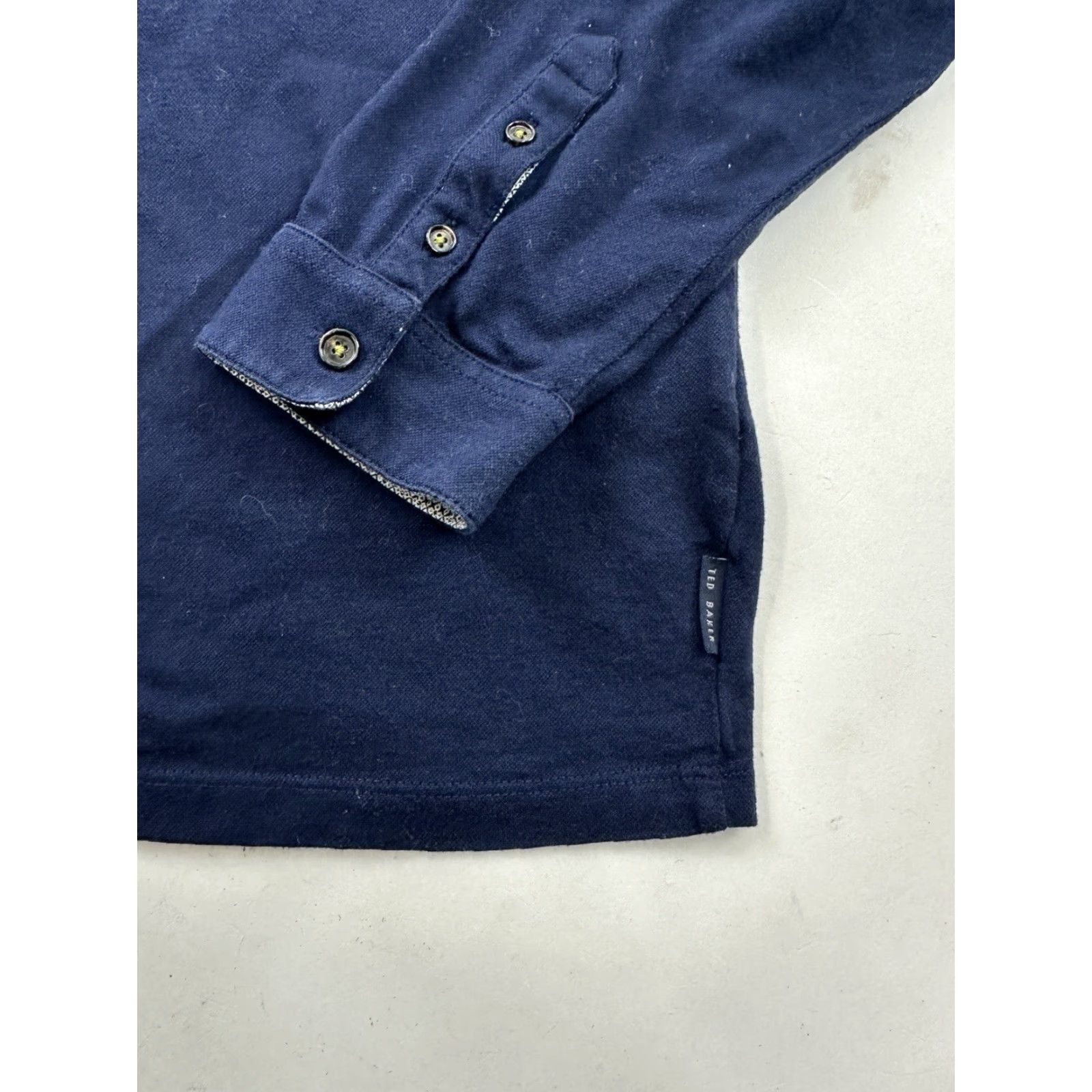 Ted Baker TED BAKER Polo Shirt Mens 2XL Slim Fit Long Sleeve Blue London Shirt Size US S / EU 44-46 / 1 - 2 Thumbnail