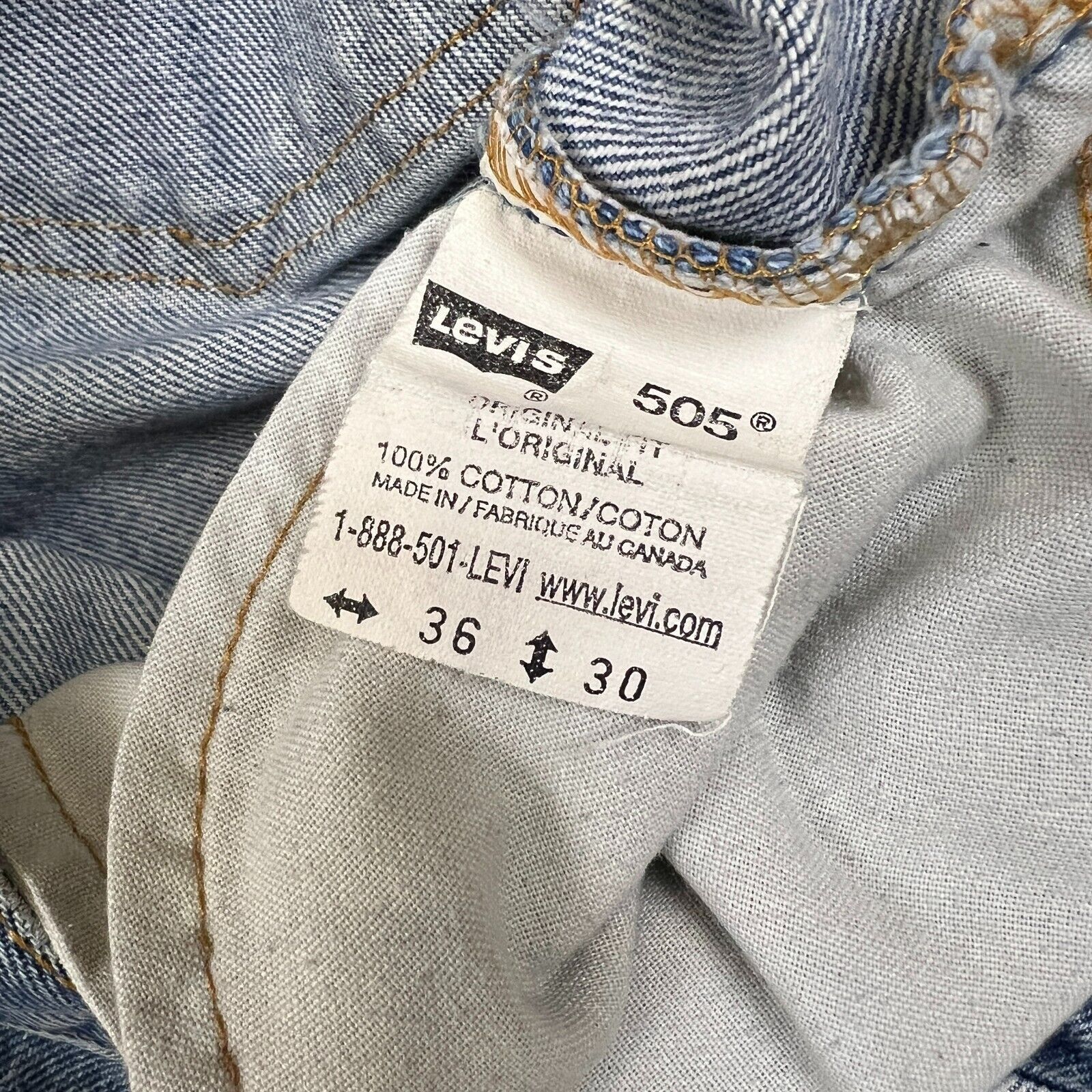 Levi's × Levi's Vintage Clothing × Vintage Vintage Levi's 505 Jeans 36x30 Irregular Straight 90s Denim Size US 36 / EU 52 - 9 Thumbnail