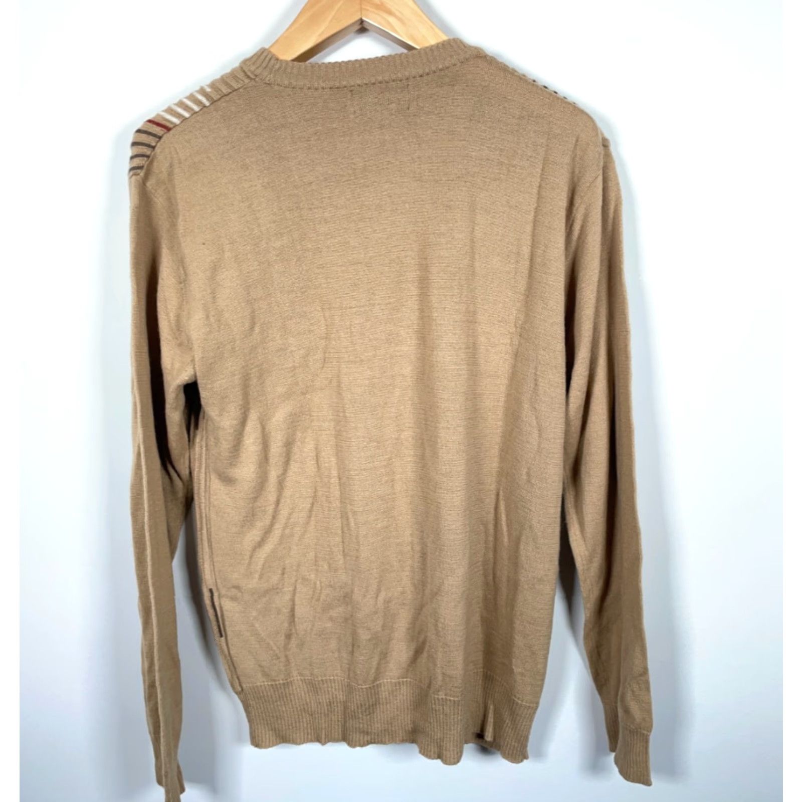 Vintage VINTAGE Miko Sweater Mens Large XL Beige Wool Blend Diamond Pattern Crew Neck Pullover Knit Casual Size US L / EU 52-54 / 3 - 2 Thumbnail