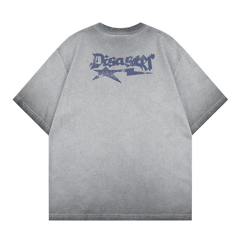 Japanese Brand Street-style retro letter print T-shirt loose distressed Size US M / EU 48-50 / 2 - 2 Thumbnail
