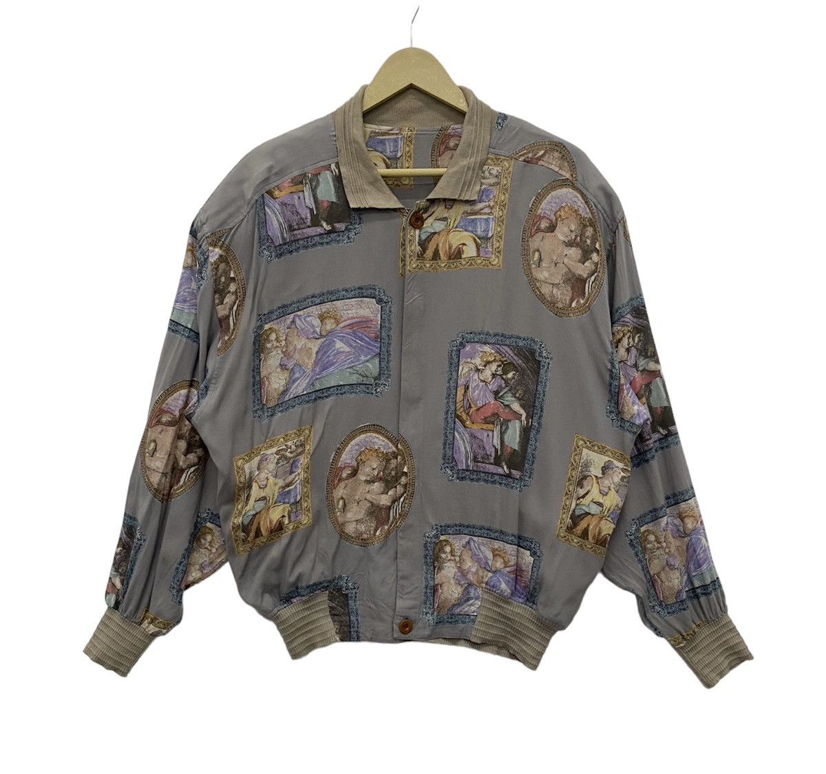 Celine Vintage celine Fullprint Art Design Jacket Size L / US 10 / IT 46 - 1 Thumbnail