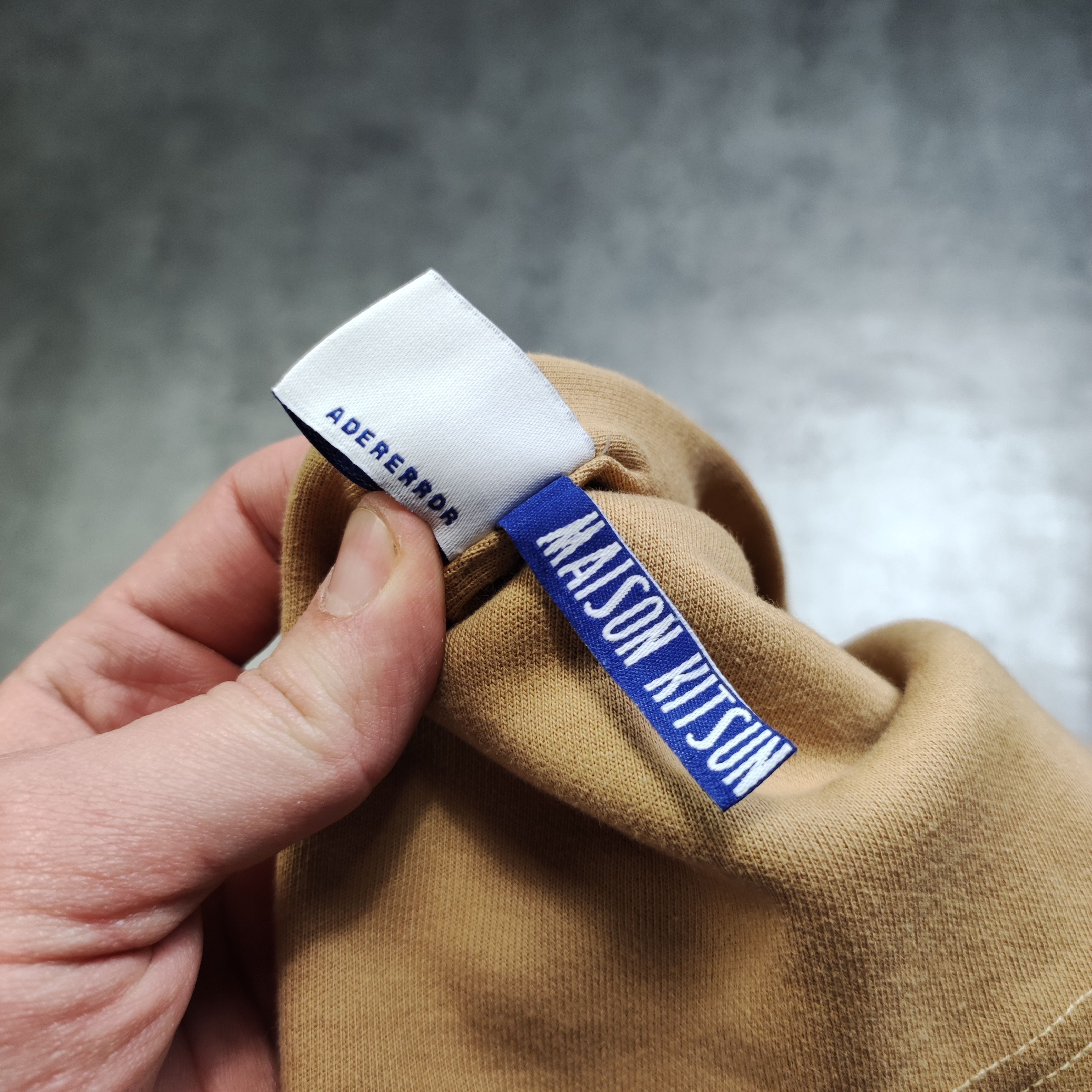Ader Error × Maison Kitsune Maison Kitsune x Ader Error Blue Yoga Fox Beiger Heavy Tee Size US M / EU 48-50 / 2 - 5 Thumbnail