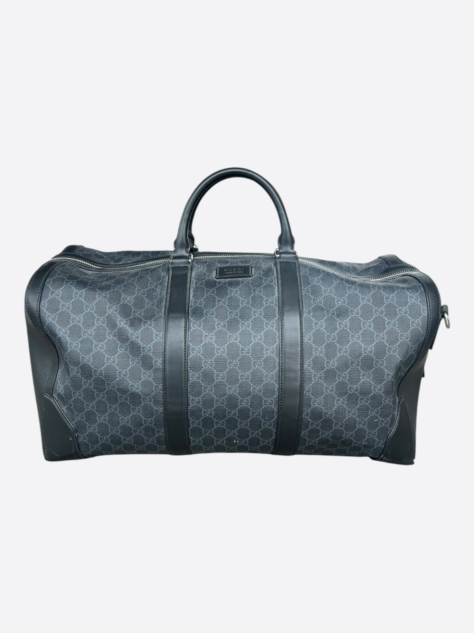 Gucci Gucci Black GG Monogram Large Duffel Bag Size ONE SIZE - 1 Thumbnail