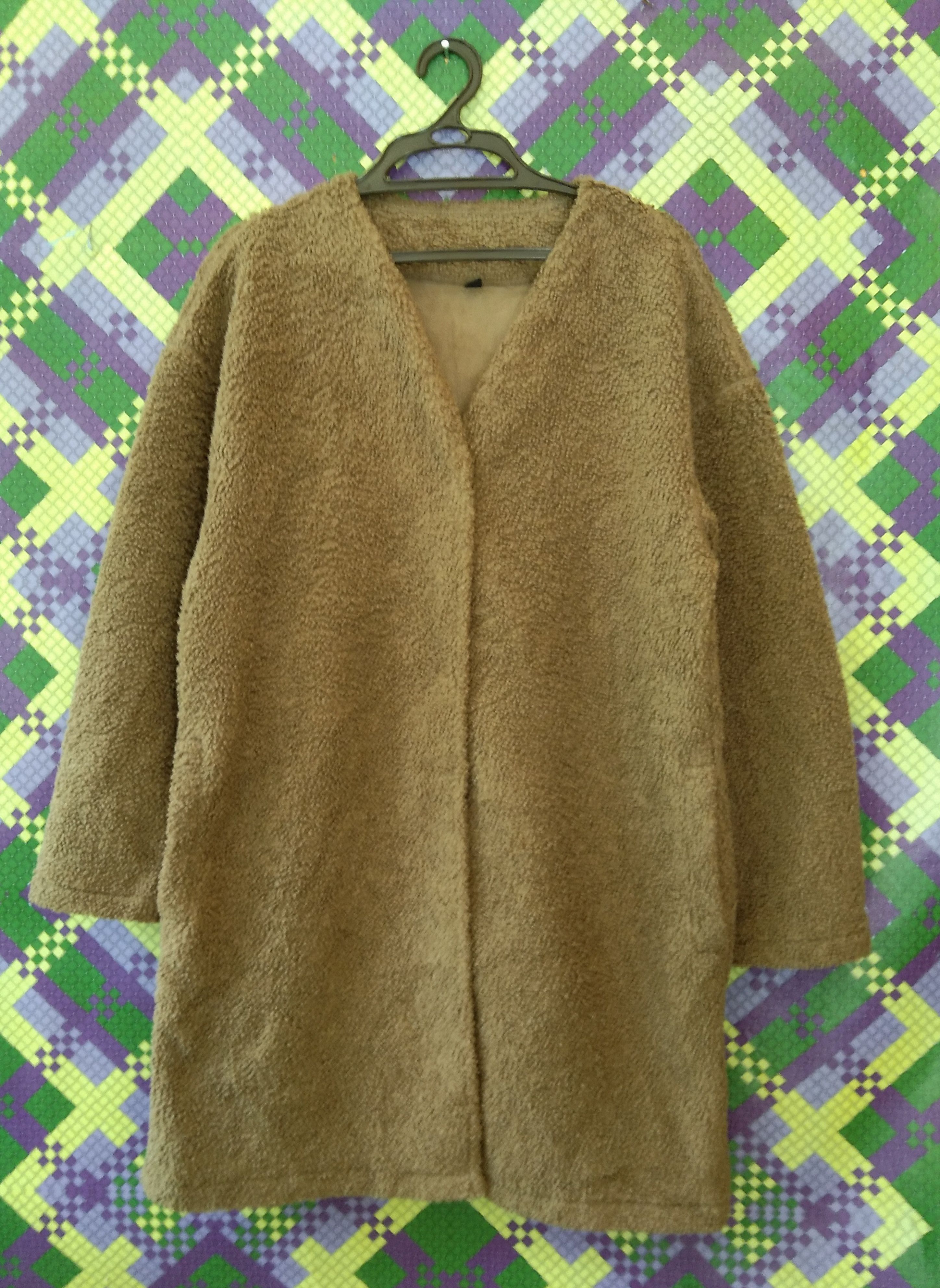 AW UNIQLO DEEP PILE LINED FLEECE CARDIGAN