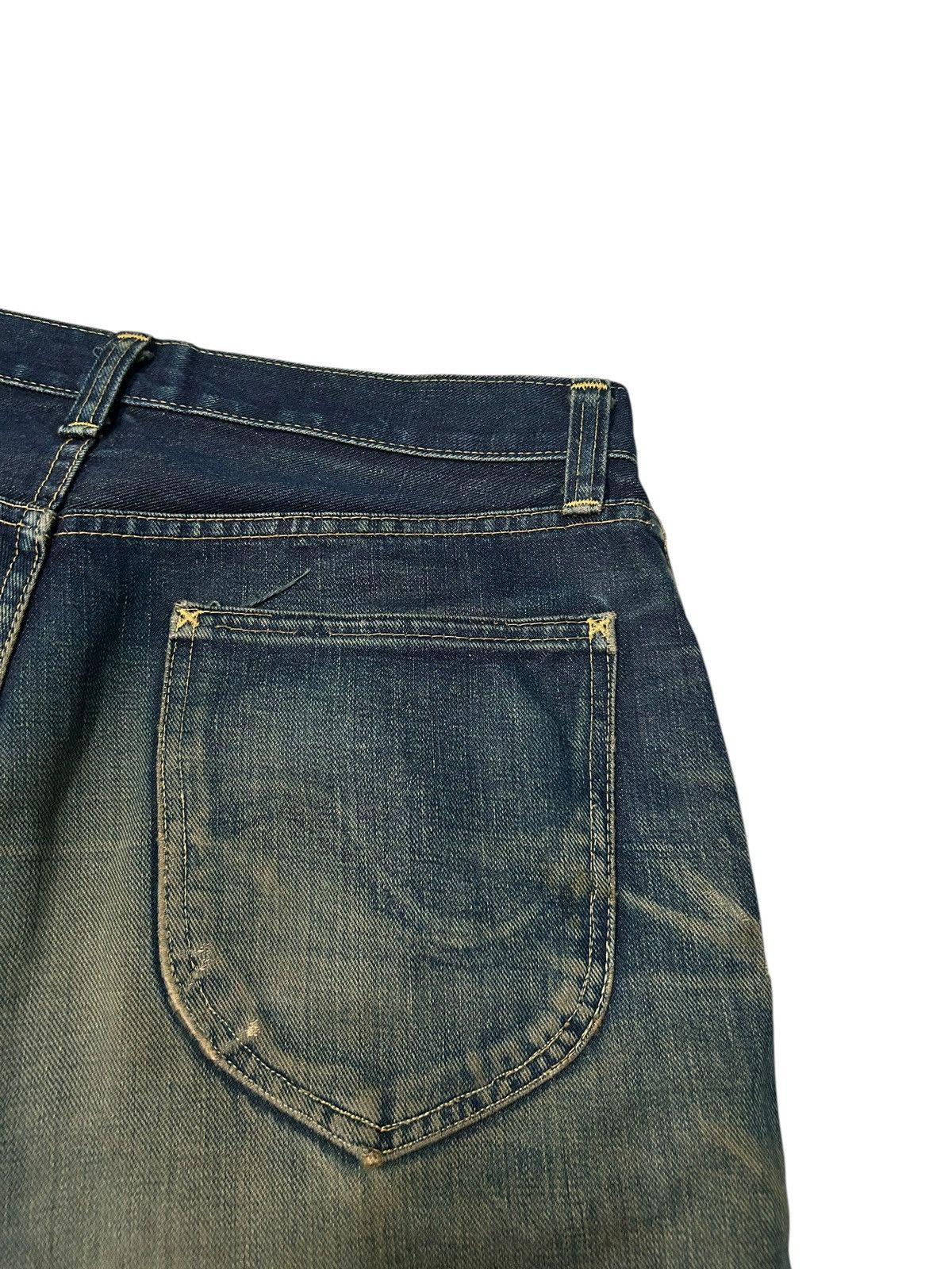 Japanese Brand × Kapital × Vintage Rusty SugarCane Selvedge Distressed Denim Jeans Size US 30 / EU 46 - 17 Thumbnail