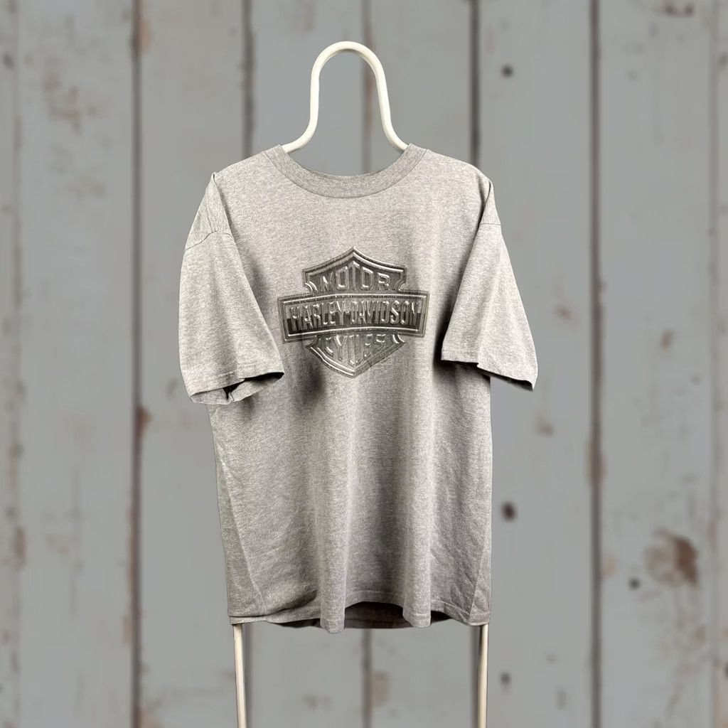 Harley Davidson Harley-Davidson Mens T-Shirt Gray XL Crew Neck Short Sleeve Motorcycle Logo Classic All Seasons Breathsable Shirt Size US XL / EU 56 / 4 - 1 Thumbnail