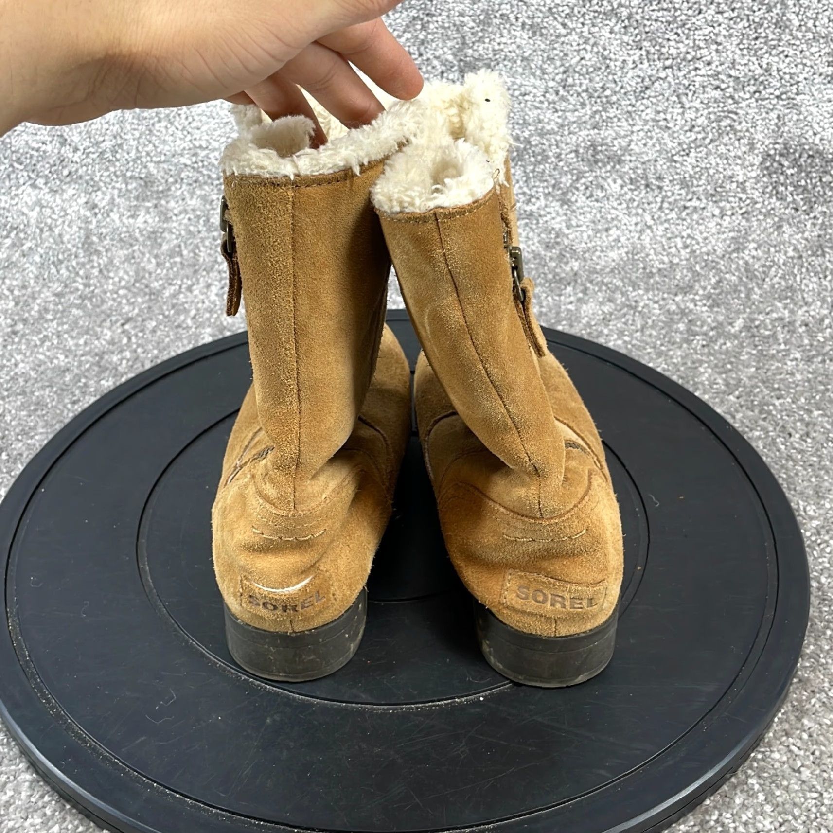 SOREL Sorel Boot Women - Emelie Foldover Mid Calf Zipper Snow Suede Brown 4 US 3 UK 35 EU Winter Casual Size US 5.5 / IT 35.5 - 7 Thumbnail